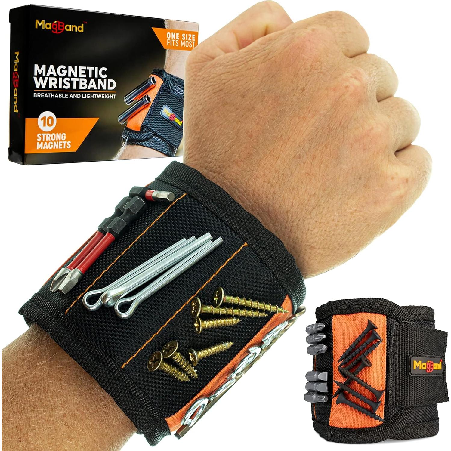 Pulsera Magnética MagBand para Tornillos y Clavos - 10 Imanes