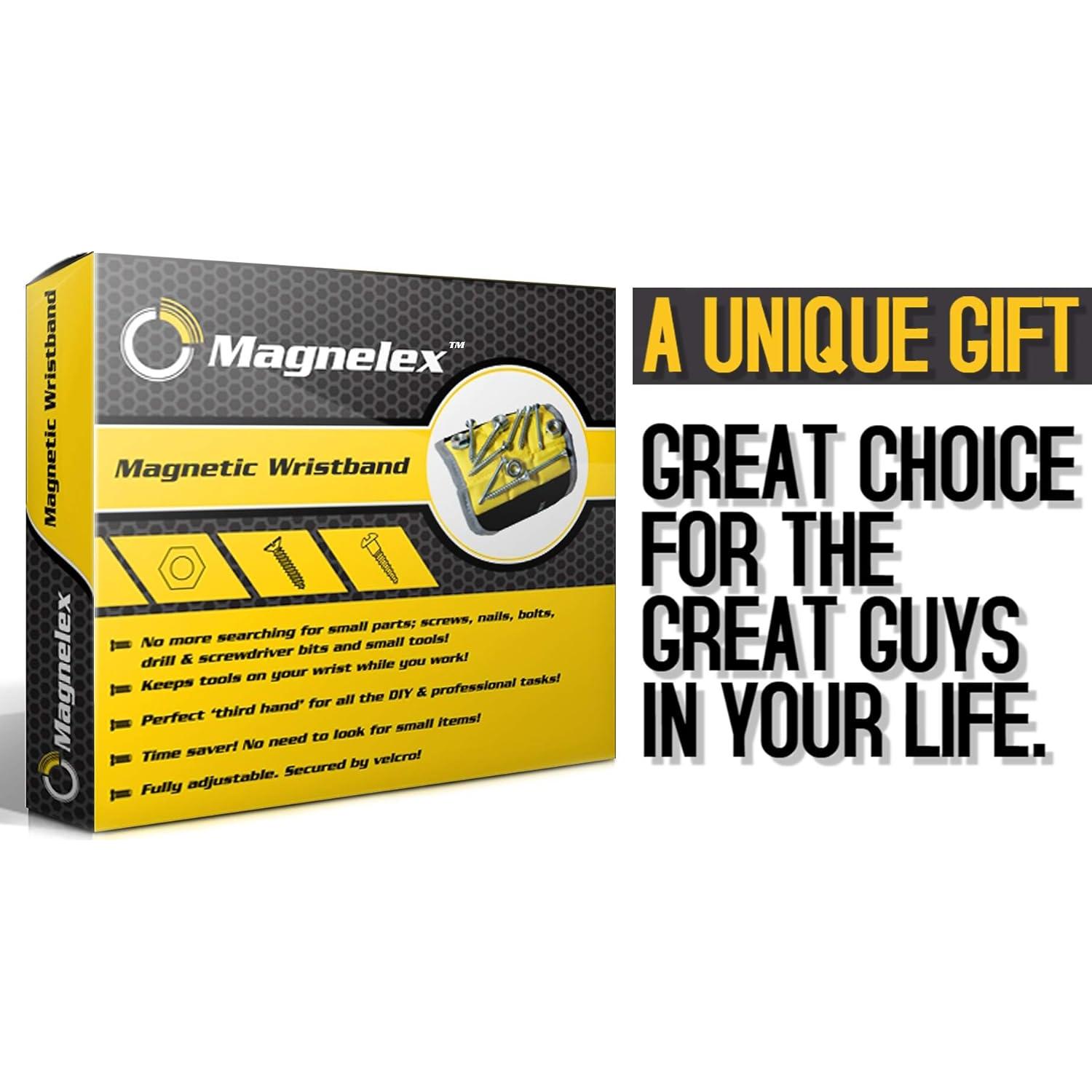 Pulsera Magnética Magnelex Amarilla - 9 Imánes, 28.4 cm