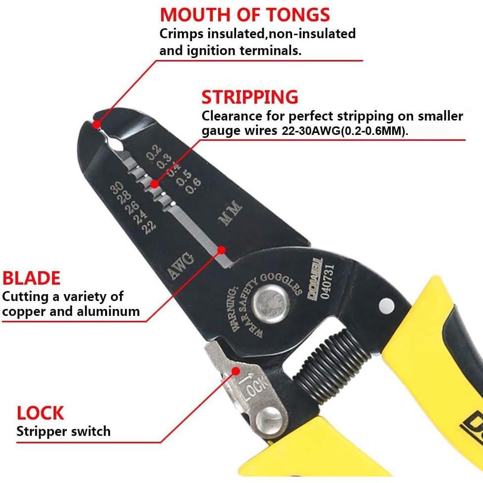 Pelacables DOWELL 22-30 AWG Multifuncional Ergonómico