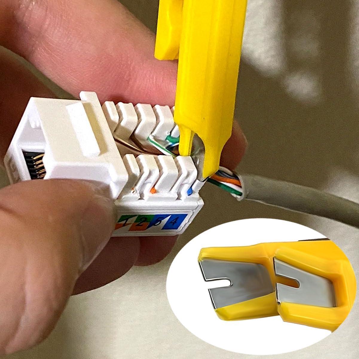 Juego de 6 Desforradores de Cables Mini Triwenve Amarillo