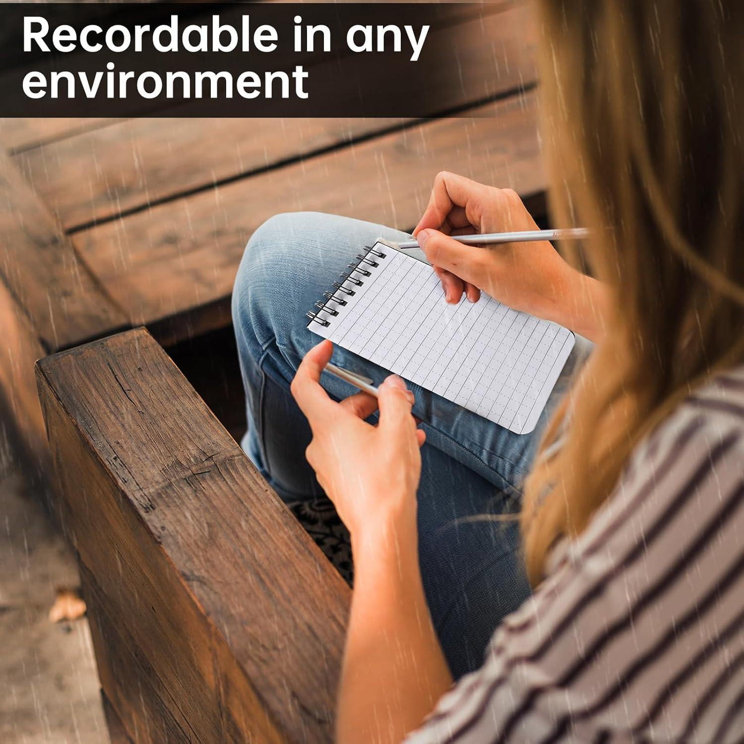 Paquete de 2 Cuadernos Impermeables Aeaocvo Verde 7.6x12.7cm