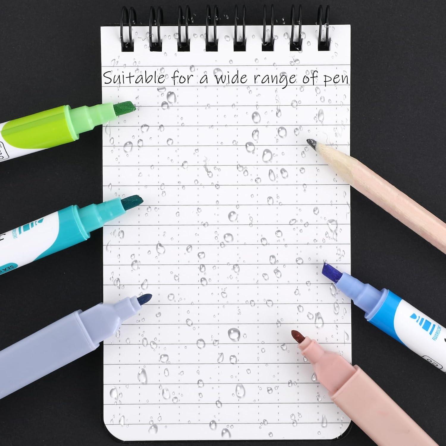 Paquete de 2 Cuadernos Impermeables Aeaocvo Verde 7.6x12.7cm