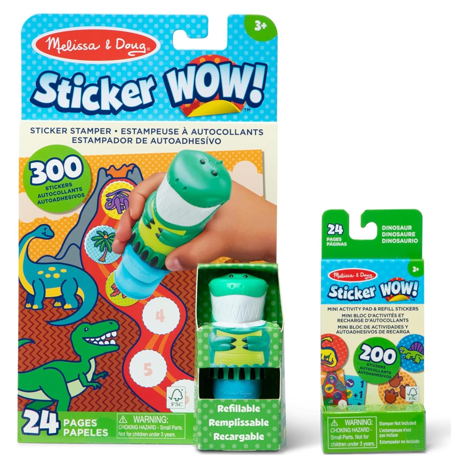 Melissa & Doug Sticker WOW! Dinosaurios 300 Calcomanías