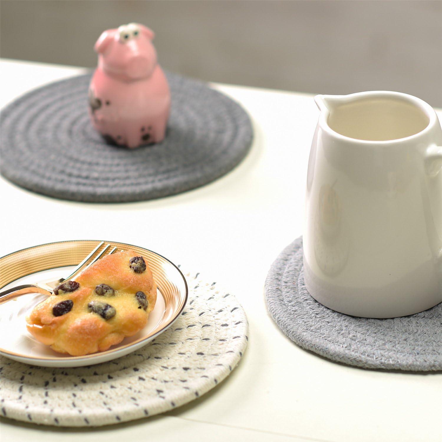 Juego de agarraderas Jennice House 100% algodón gris - 3 unidades