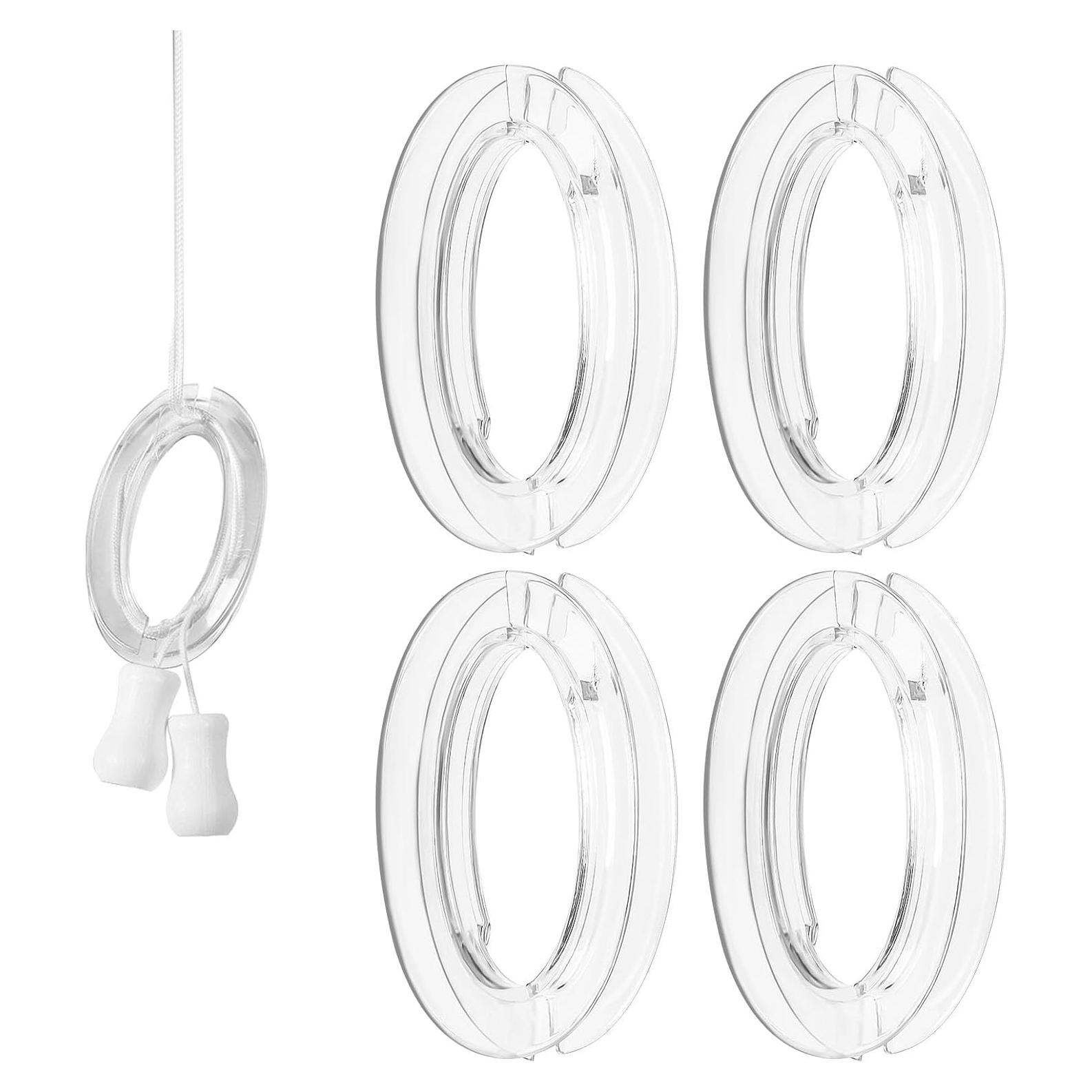 Enrollador de Cuerda de Persiana Giokyi - Paquete de 4, Transparente