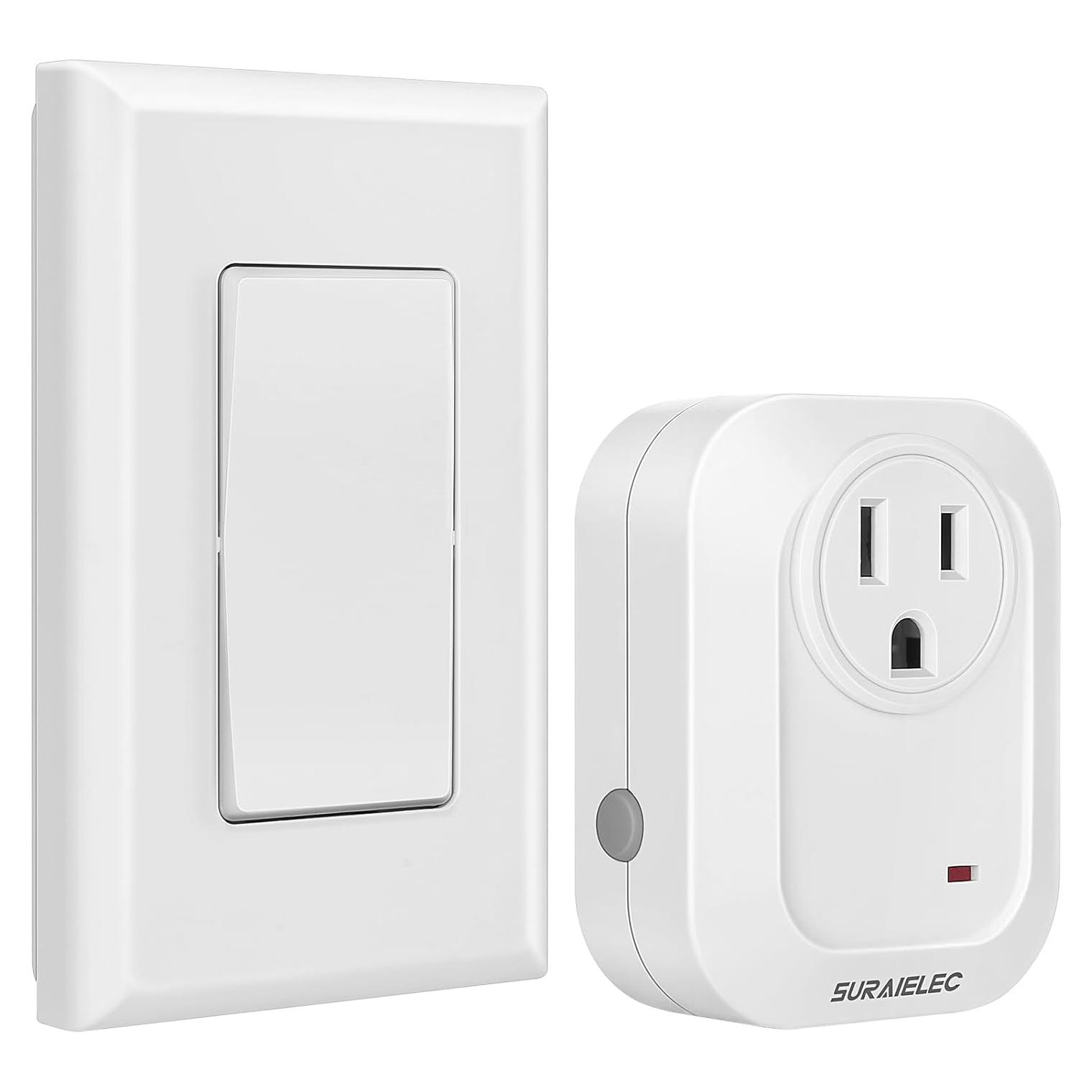 Interruptor de Pared Inalámbrico SURAIELEC 10A 30m RF