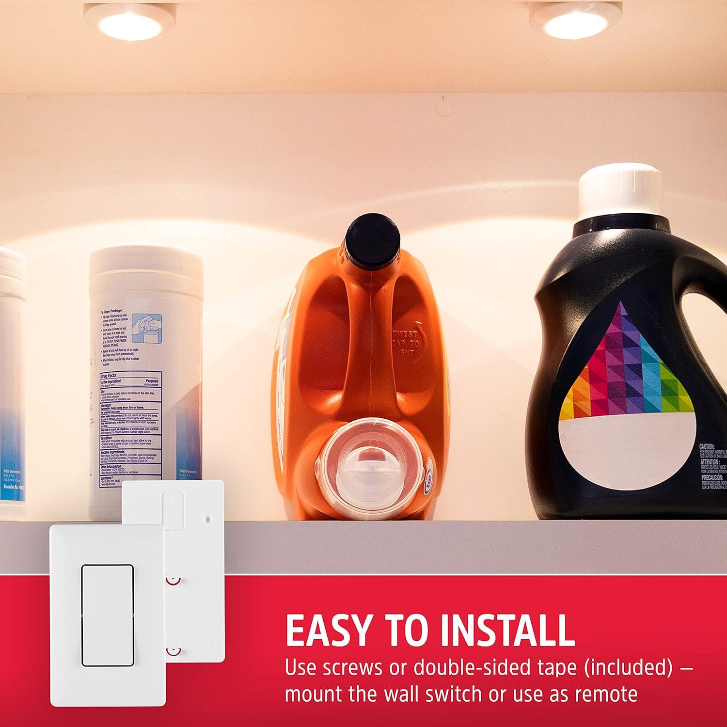 Luces Puck LED Energizer, Paquete de 2, Control Remoto, Blanco