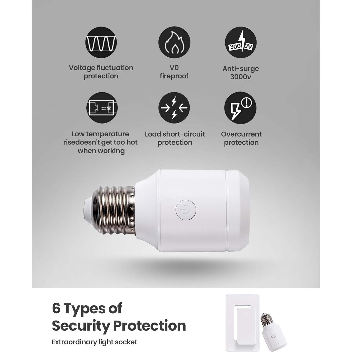 Portalámparas Inalámbrico Zoiinet 500W con Control Remoto