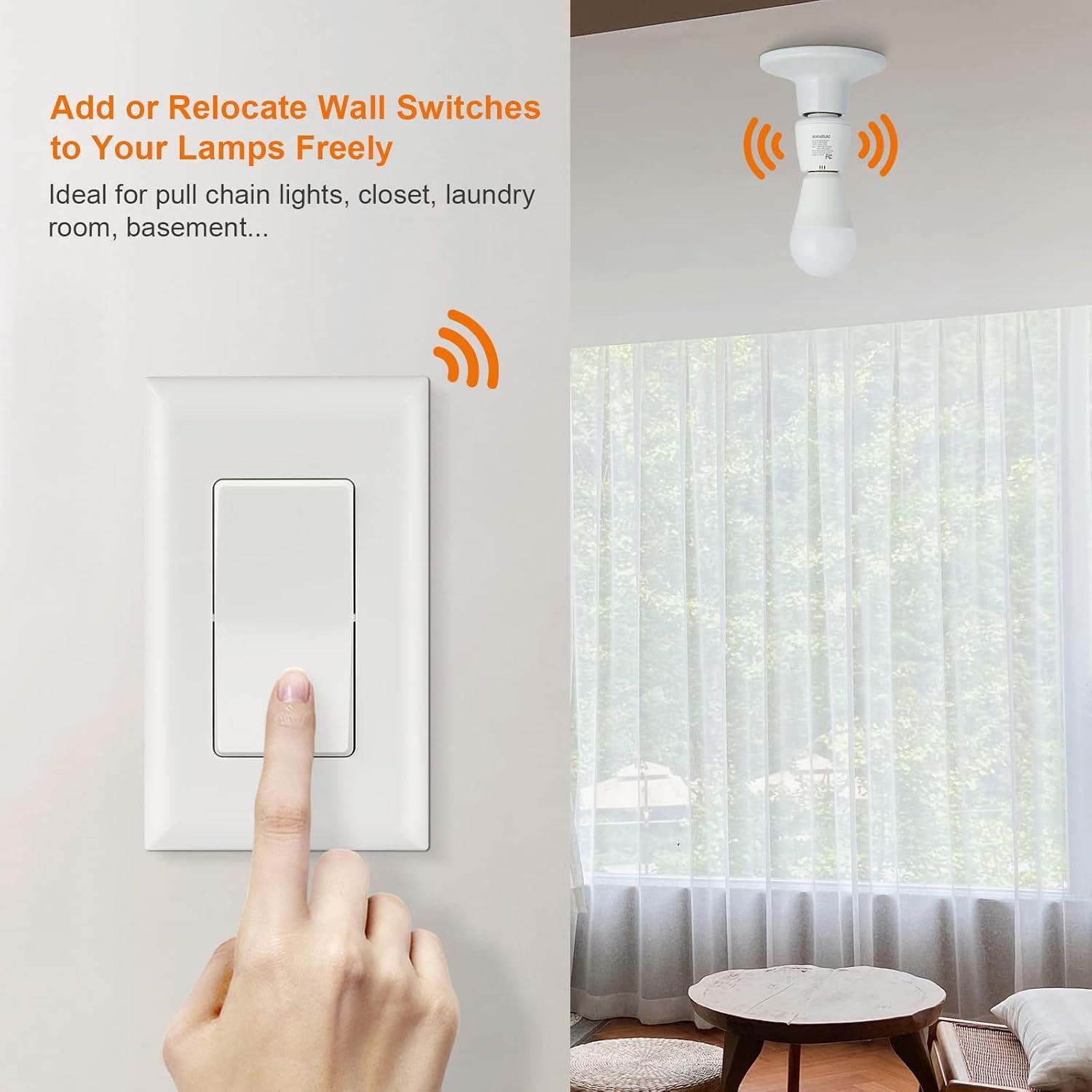 Portalámparas Inalámbrico SURAIELEC E26/E27 con Control Remoto