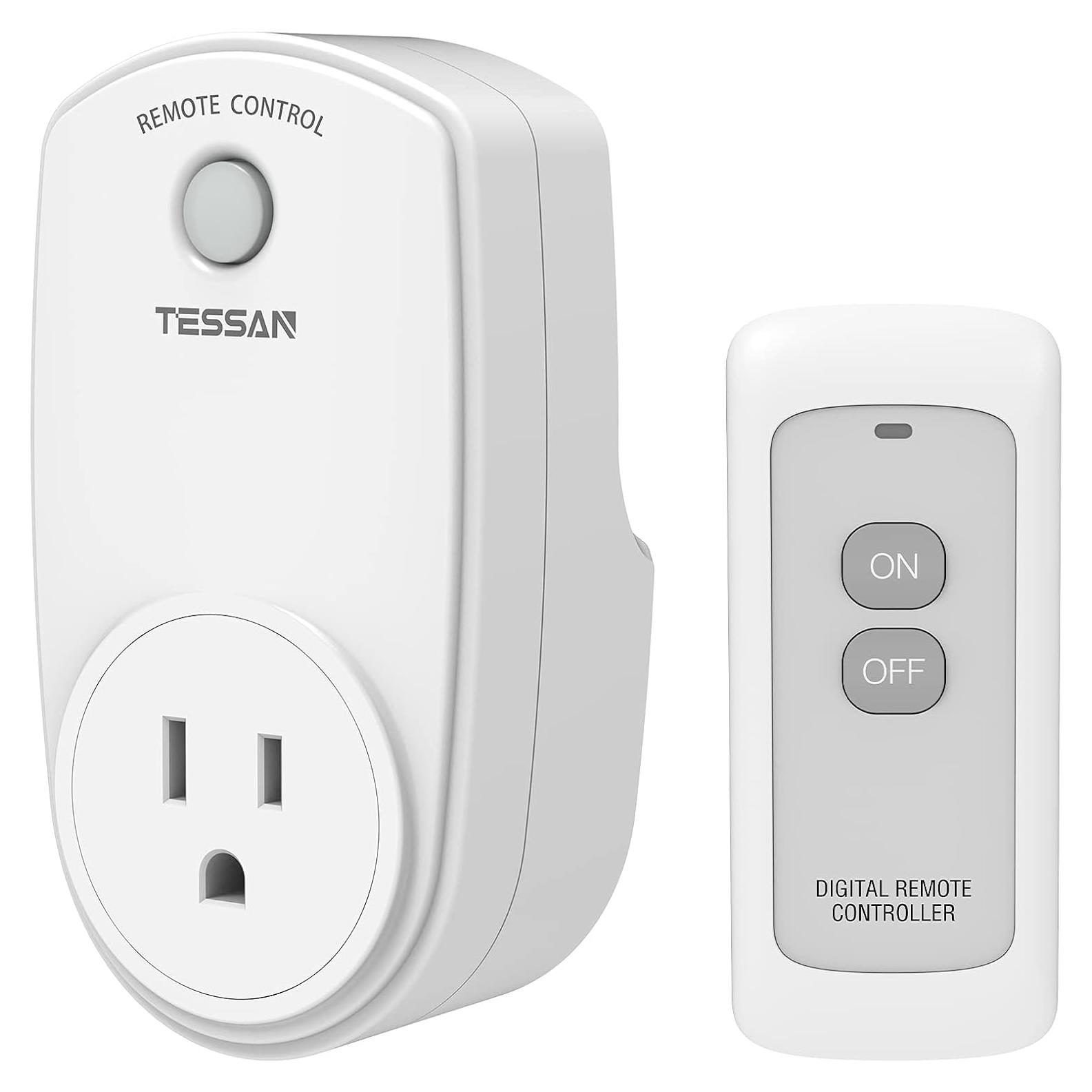 Enchufe Control Remoto TESSAN 1200W 10A Inalámbrico