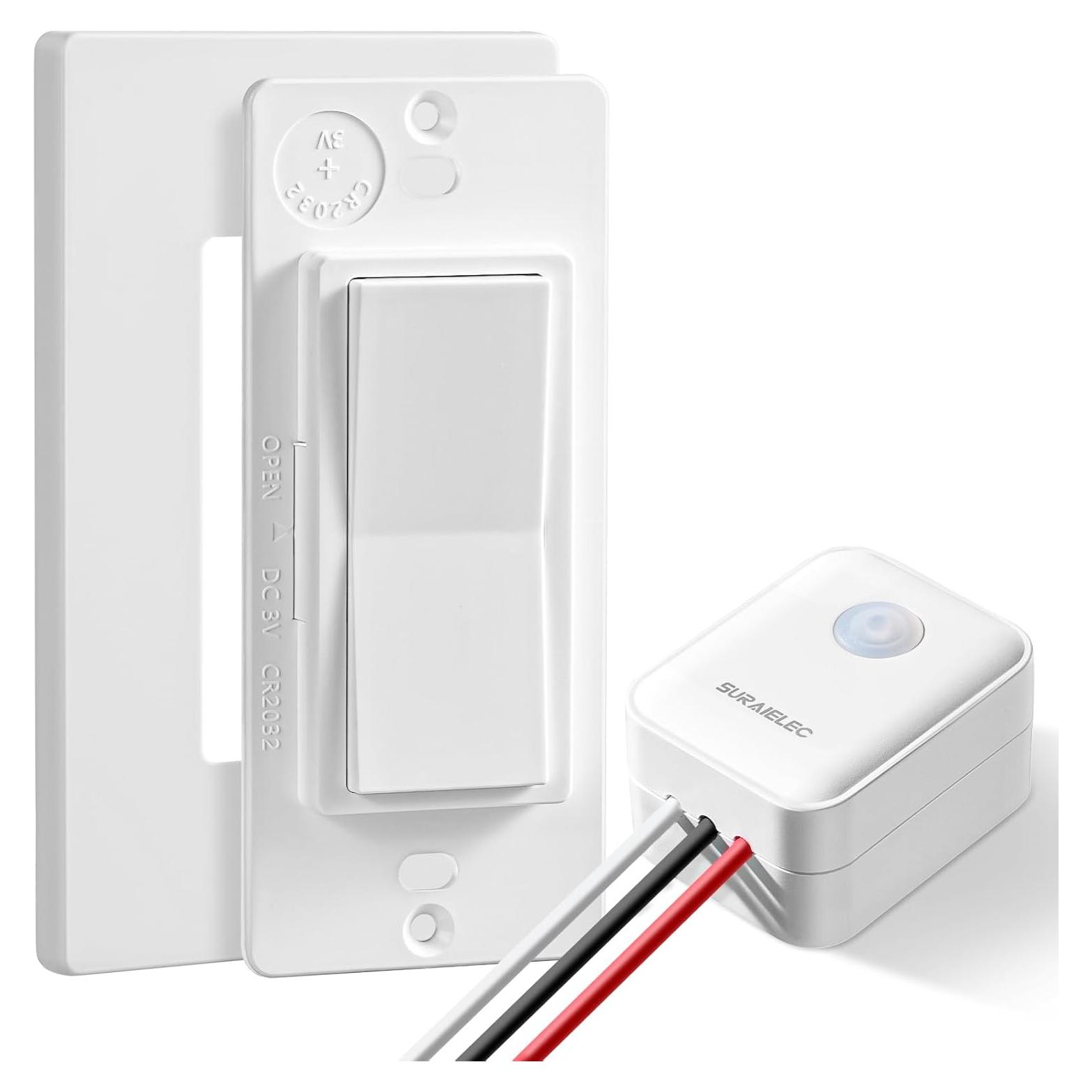 Kit Interruptor Luz Inalámbrico SURAIELEC 15A 30m RF Sin Cableado