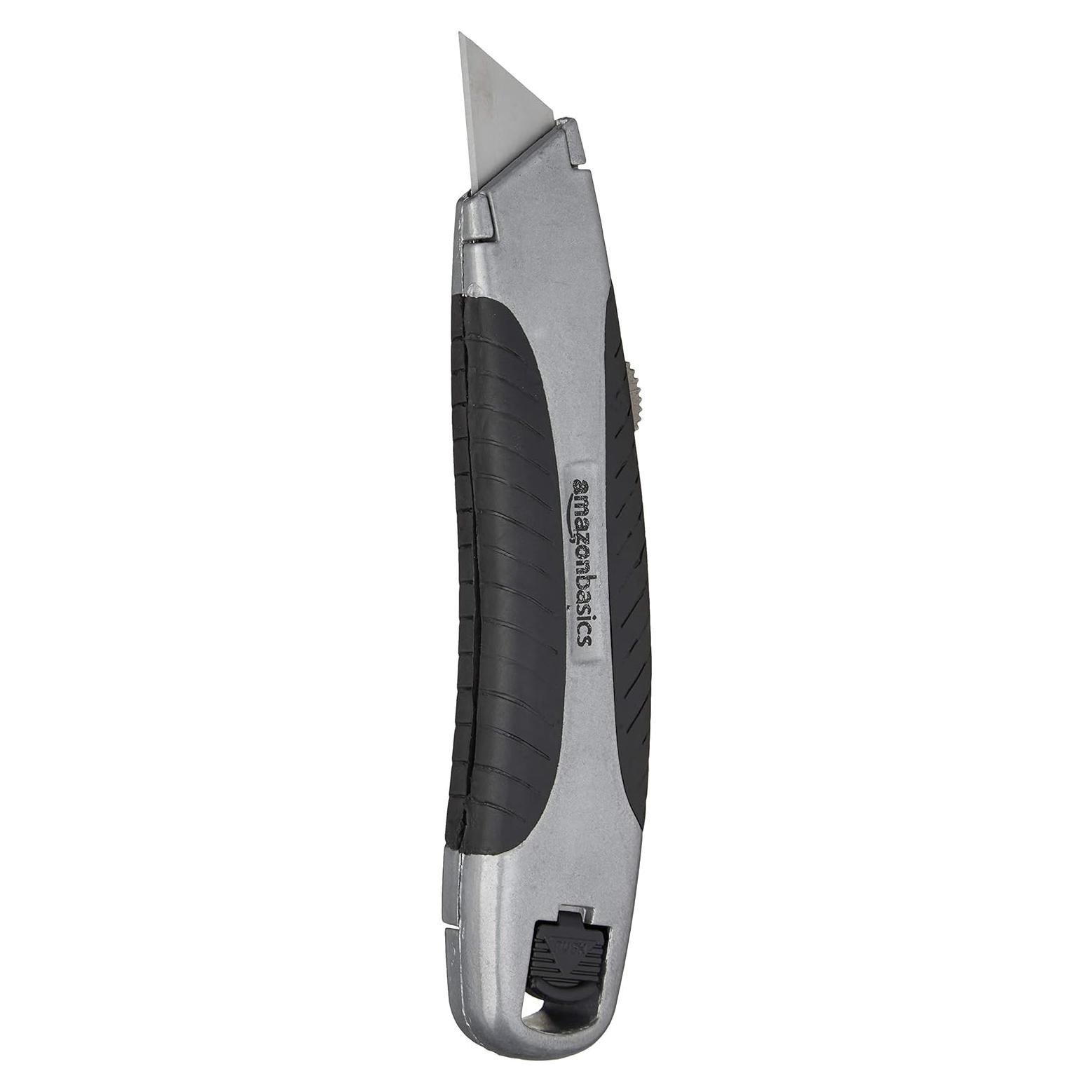 Cuchillo de Utilidad Retráctil Amazon Basics con 3 Cuchillas