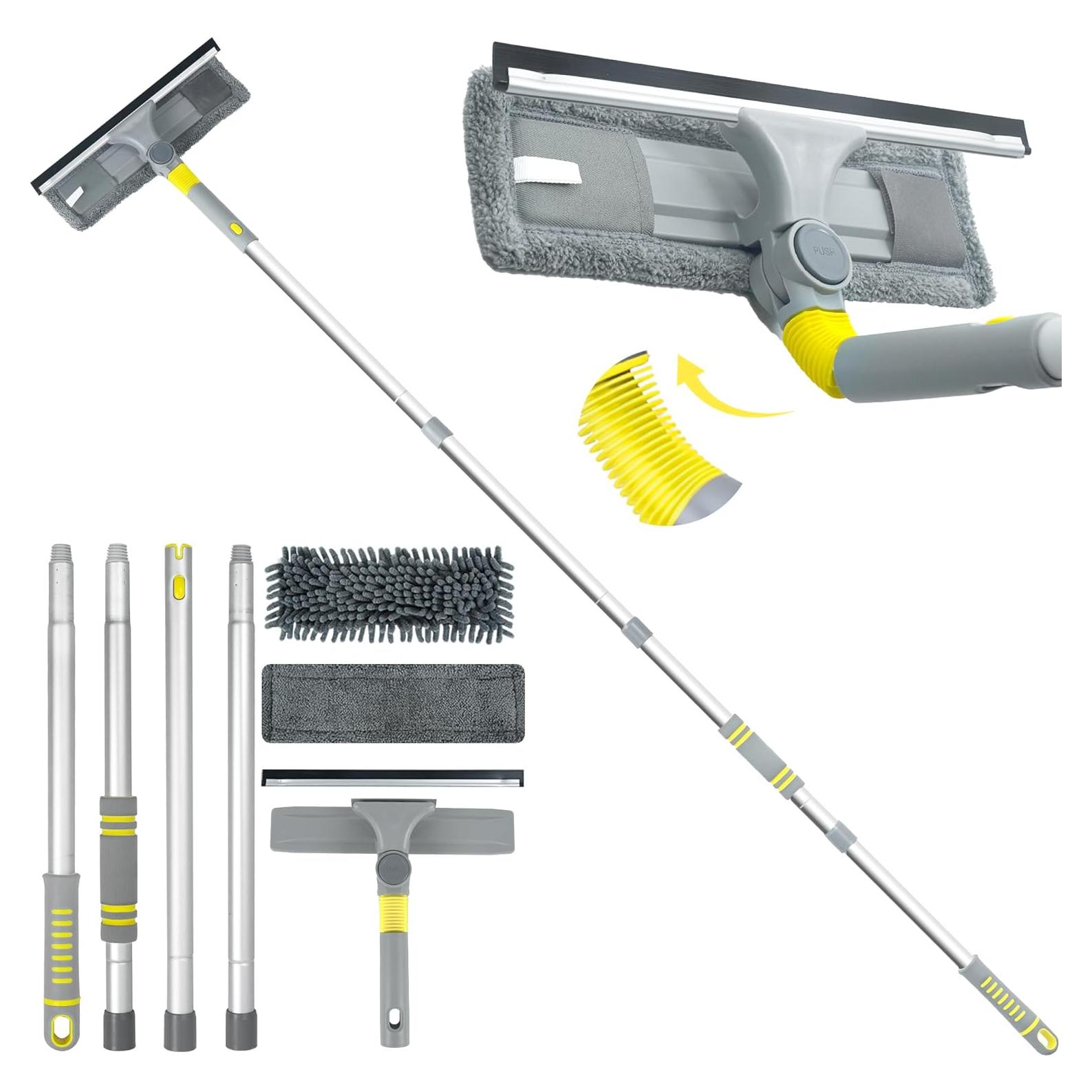 Kit de Limpieza de Ventanas 3 en 1 JEHONN con Mango Extensible 162 cm