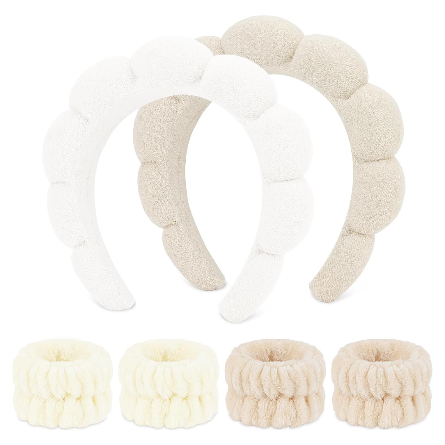 Conjunto de Toallas de Spa WHAVEL 6PCS - Diadema y Muñequera
