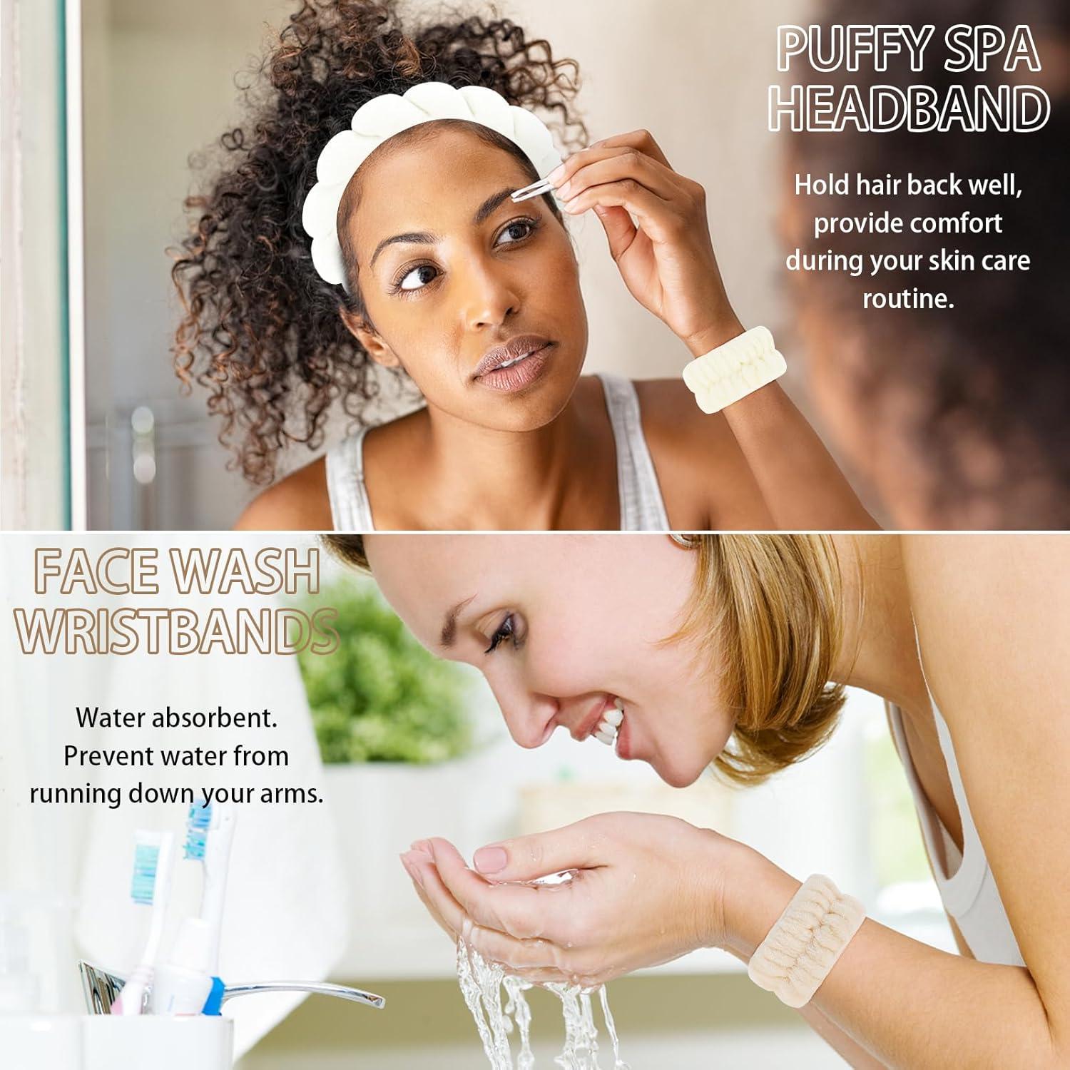 Conjunto de Toallas de Spa WHAVEL 6PCS - Diadema y Muñequera