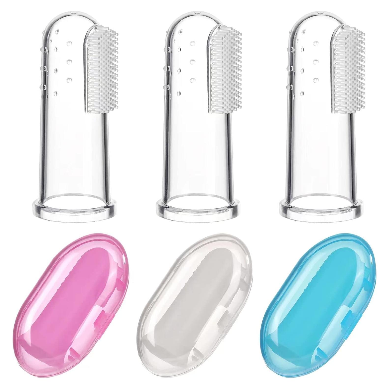 Cepillo de Dedo Jochebed para Bebés - 3 Piezas de Silicona