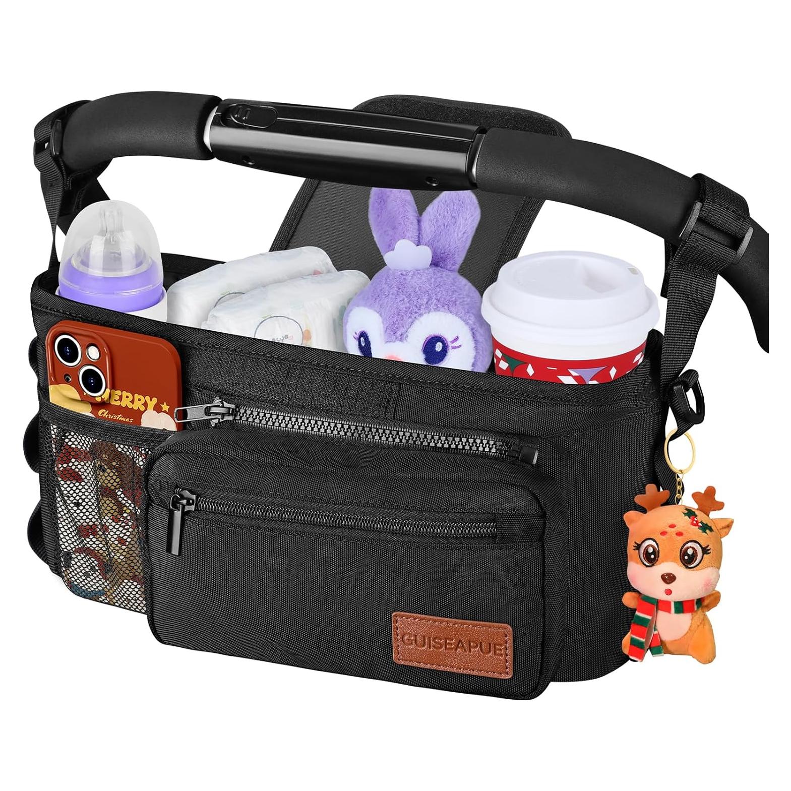 Organizador Universal para Cochecito con Soporte para Vaso - 32x11x3.5cm