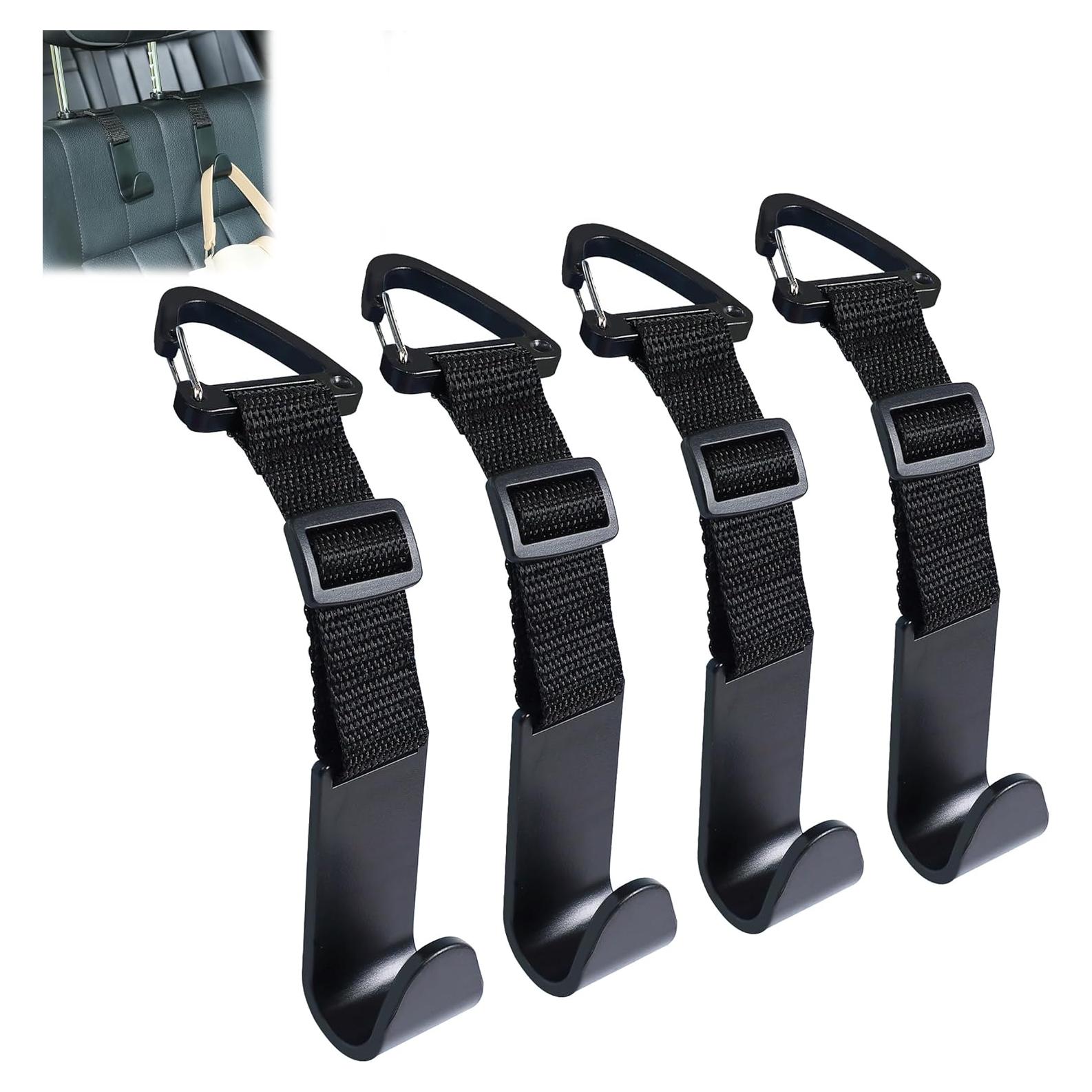 Ganchos para Reposacabezas Amooca Ajustables - Paquete de 4