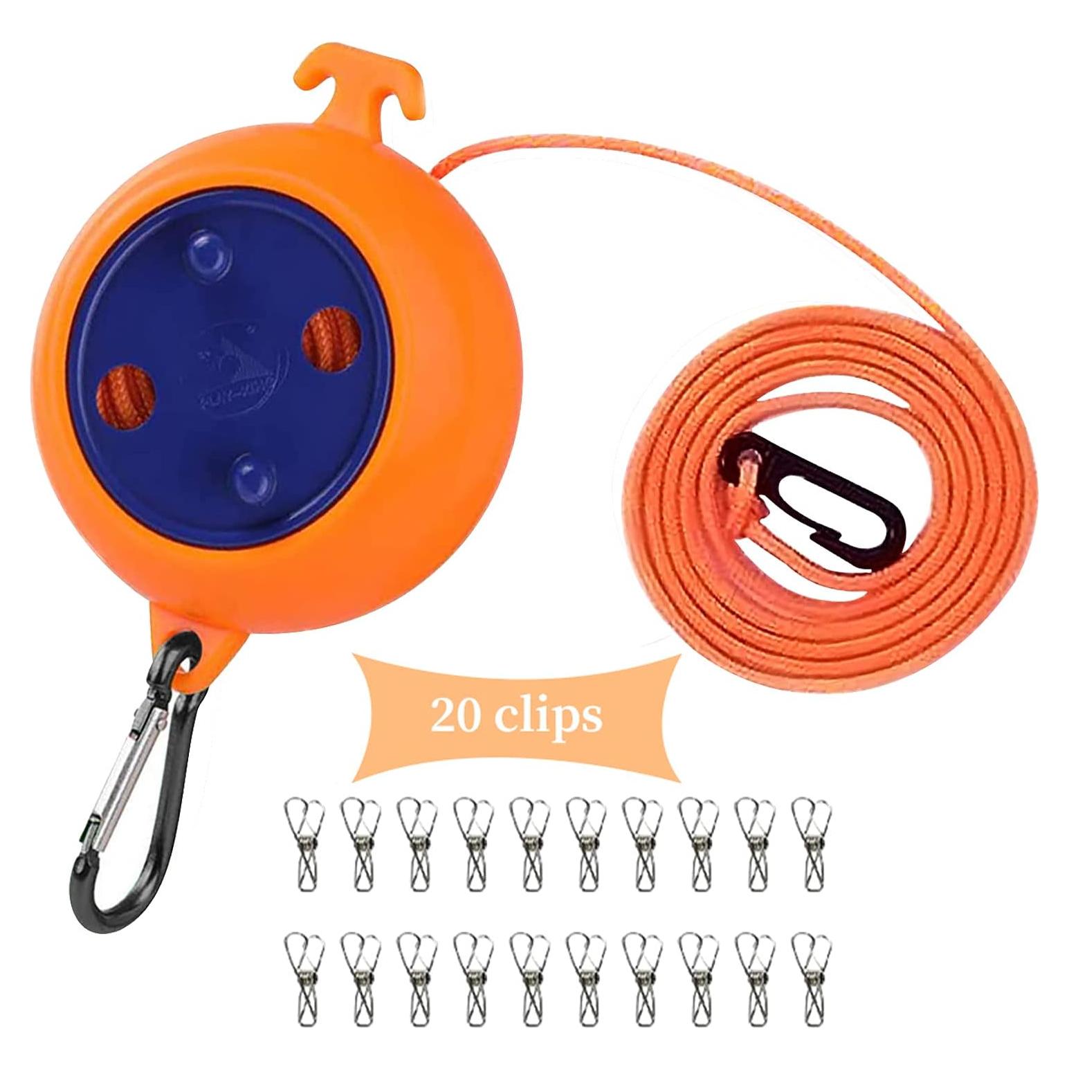 Cuerda de Tendedero Portátil CenYouful 10m con 20 Pinzas