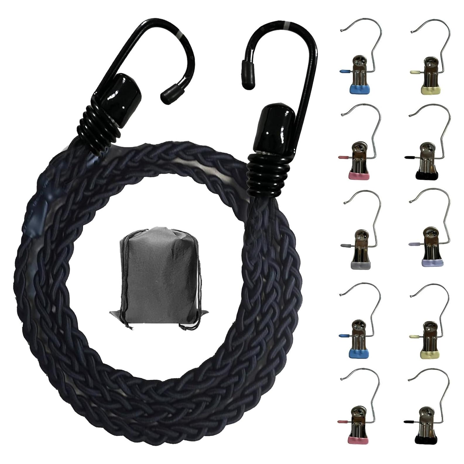 Cuerda de Secado de Ropa Retráctil AUXPhome 1.75m Antideslizante