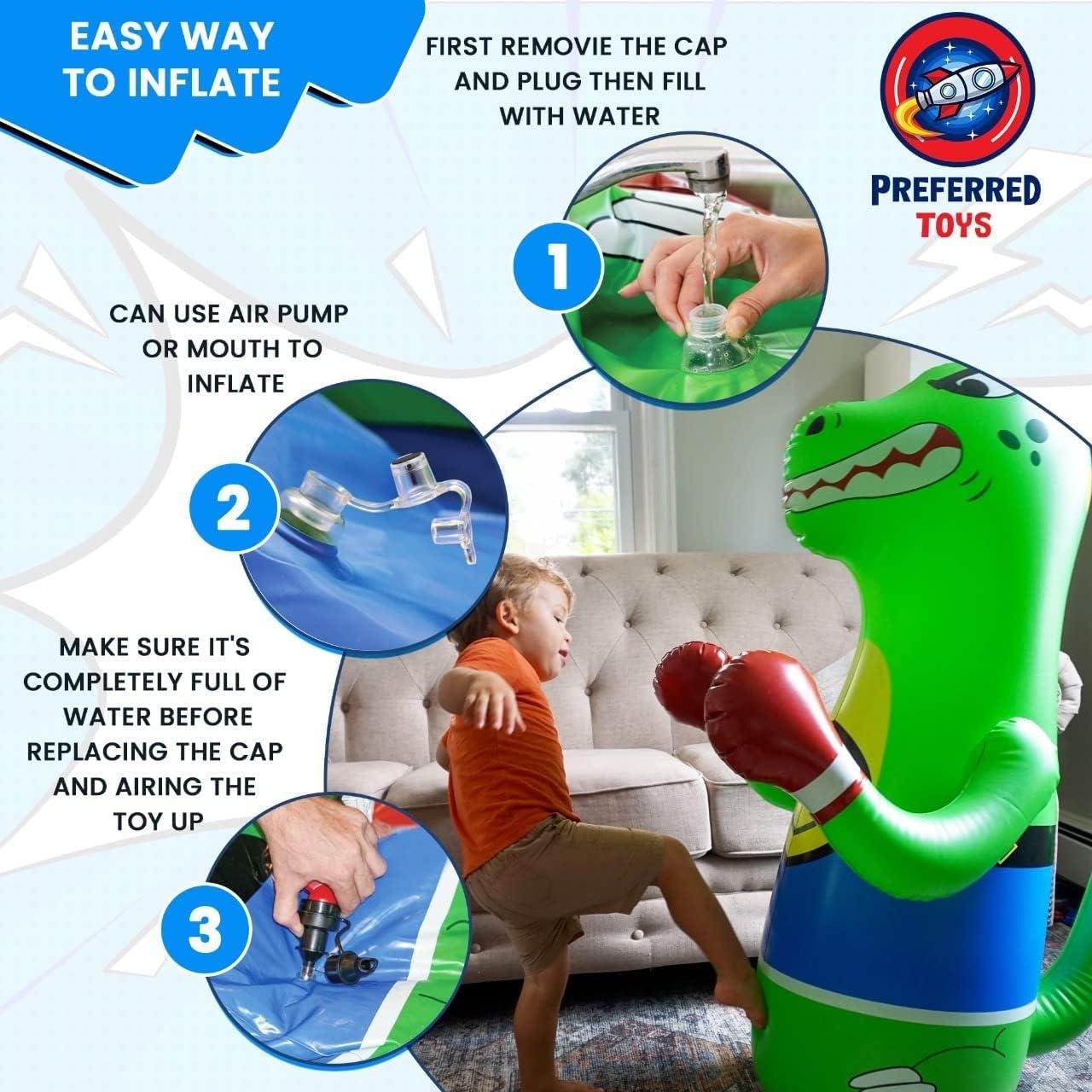 Saco de Boxeo Inflable Dinosaurio - Preferred Toys 119 cm