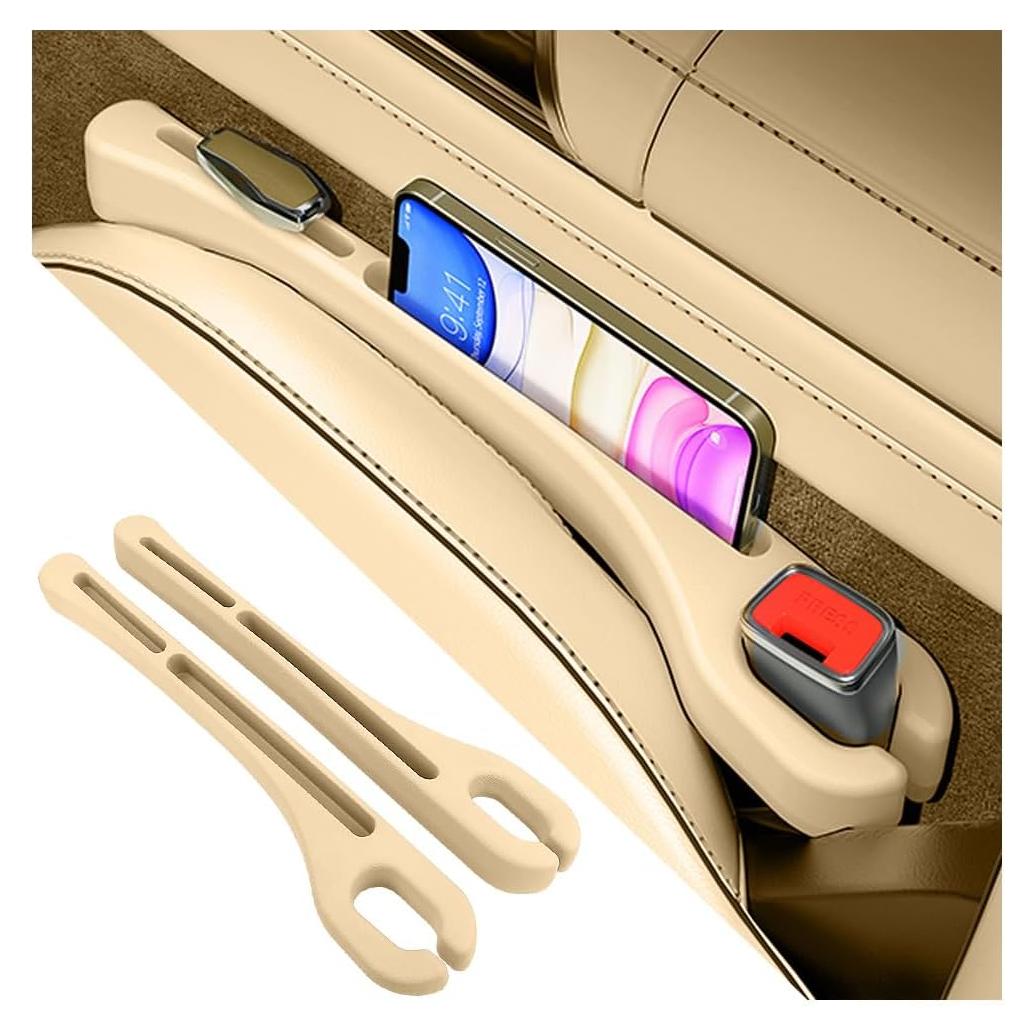 Relleno de Espacio entre Asientos de Coche Carleef Beige 2 Pcs