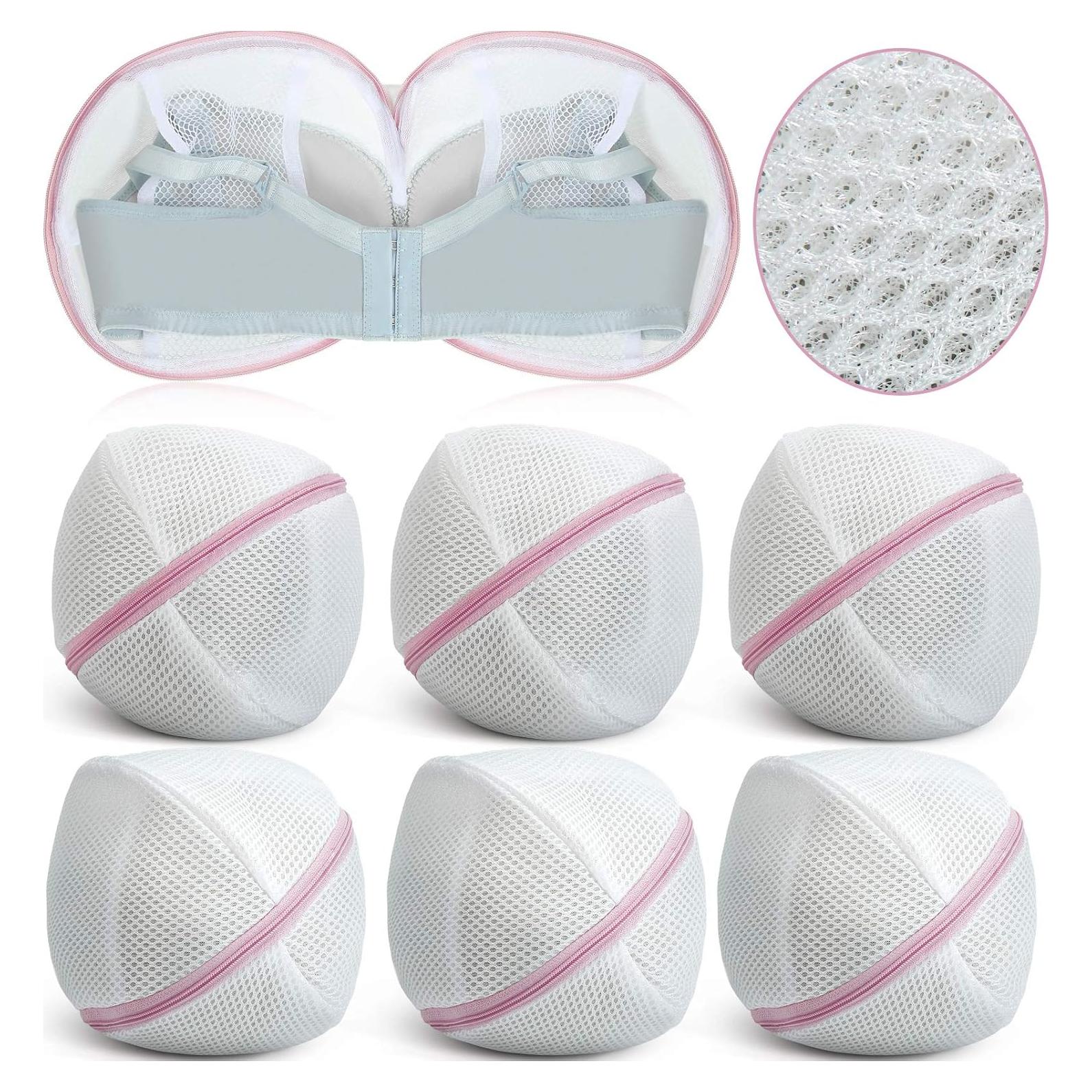 Bolsa de Lavado de Sujetadores Shappy 6 Piezas Malla Rosa