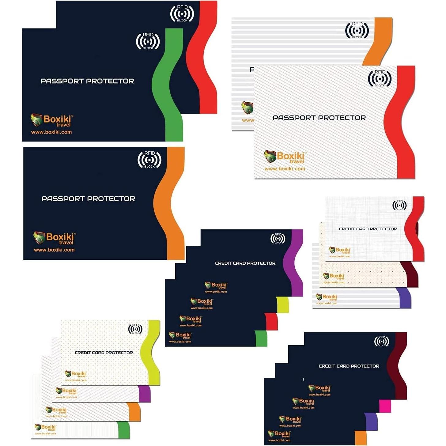 Mangas Bloqueadoras RFID Boxiki Travel, Set de 20, Protección Tarjetas