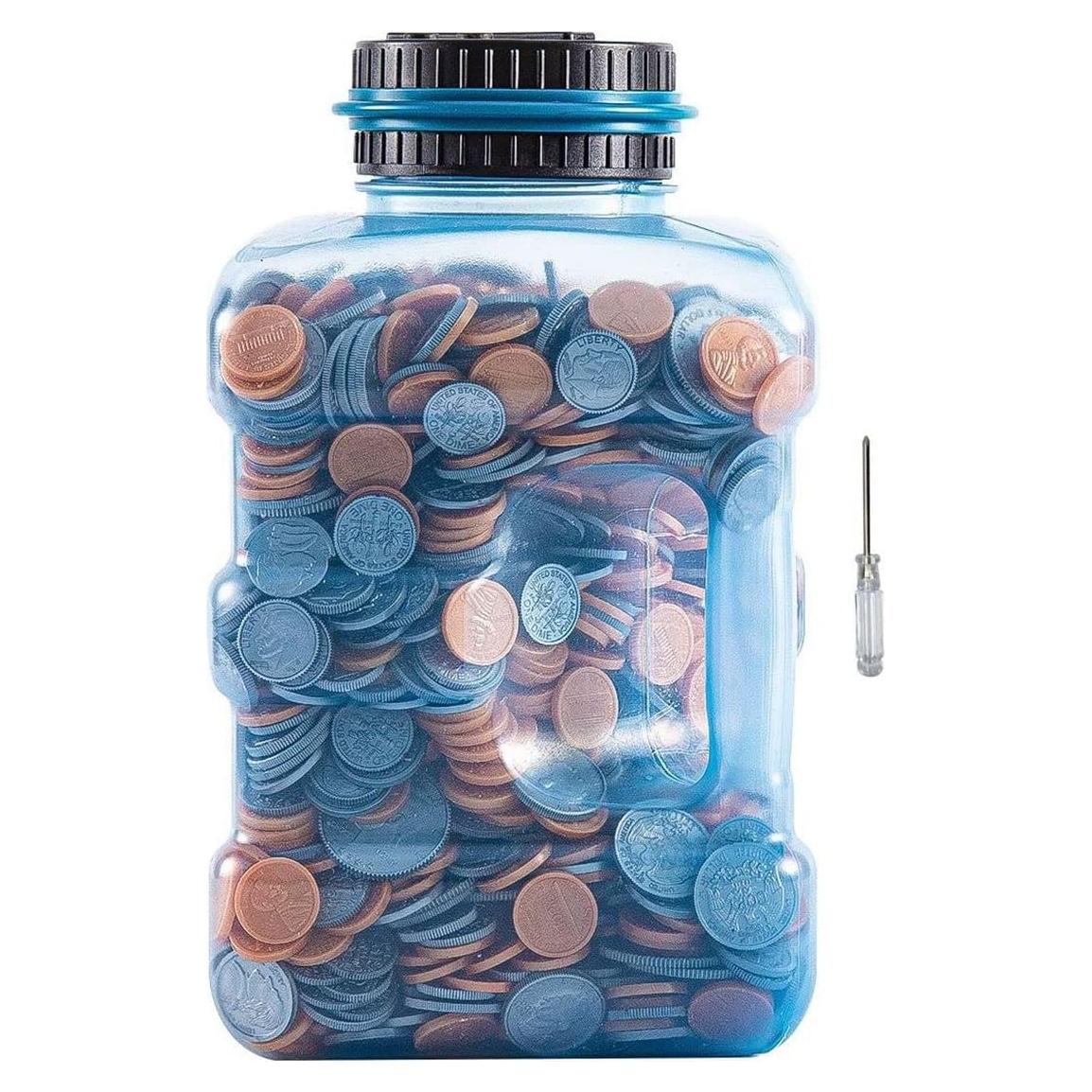 Hucha Digital Thyggzjbs 4.2L con Contador LCD para Monedas