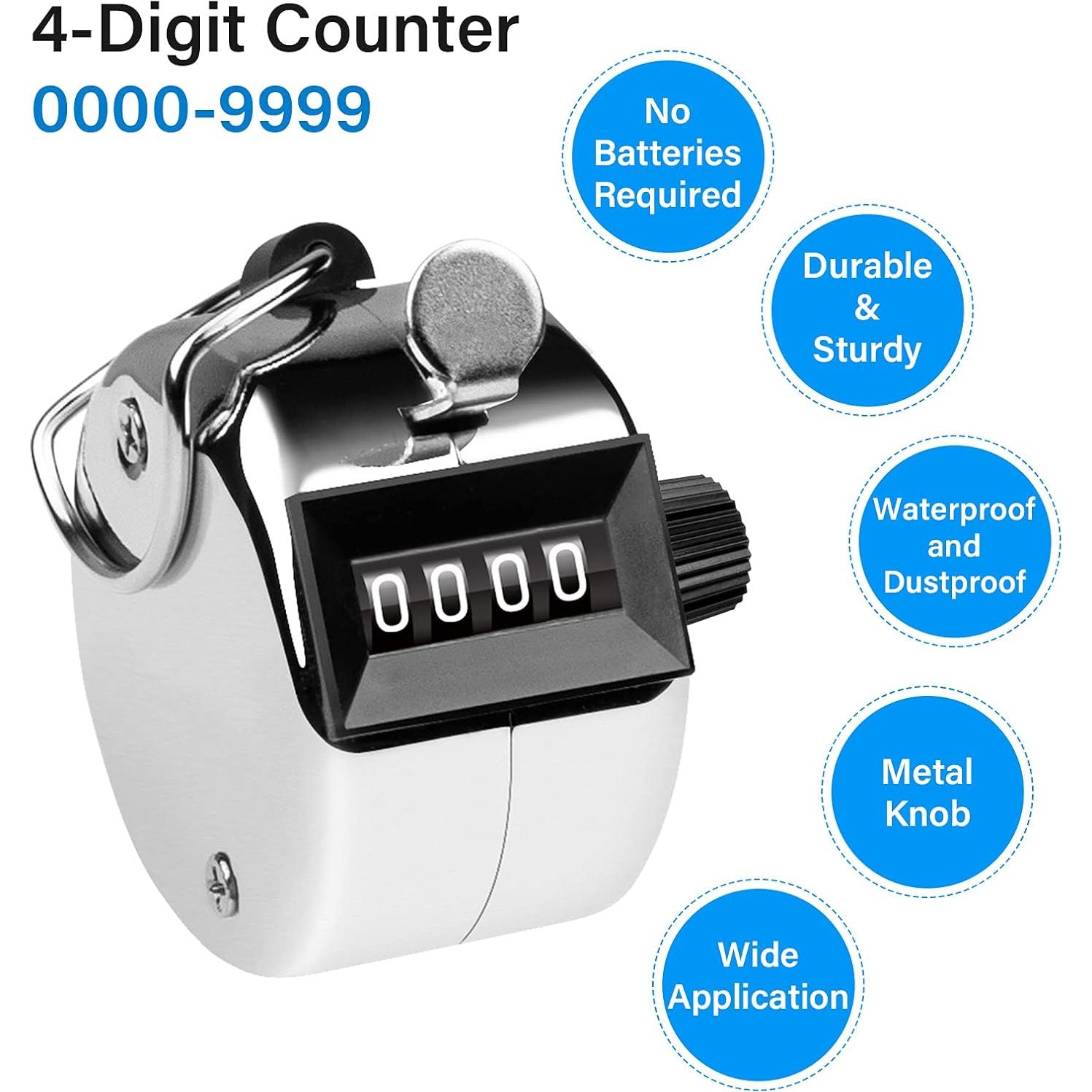 Contador de Clicker SDARMING de 4 Dígitos de Metal