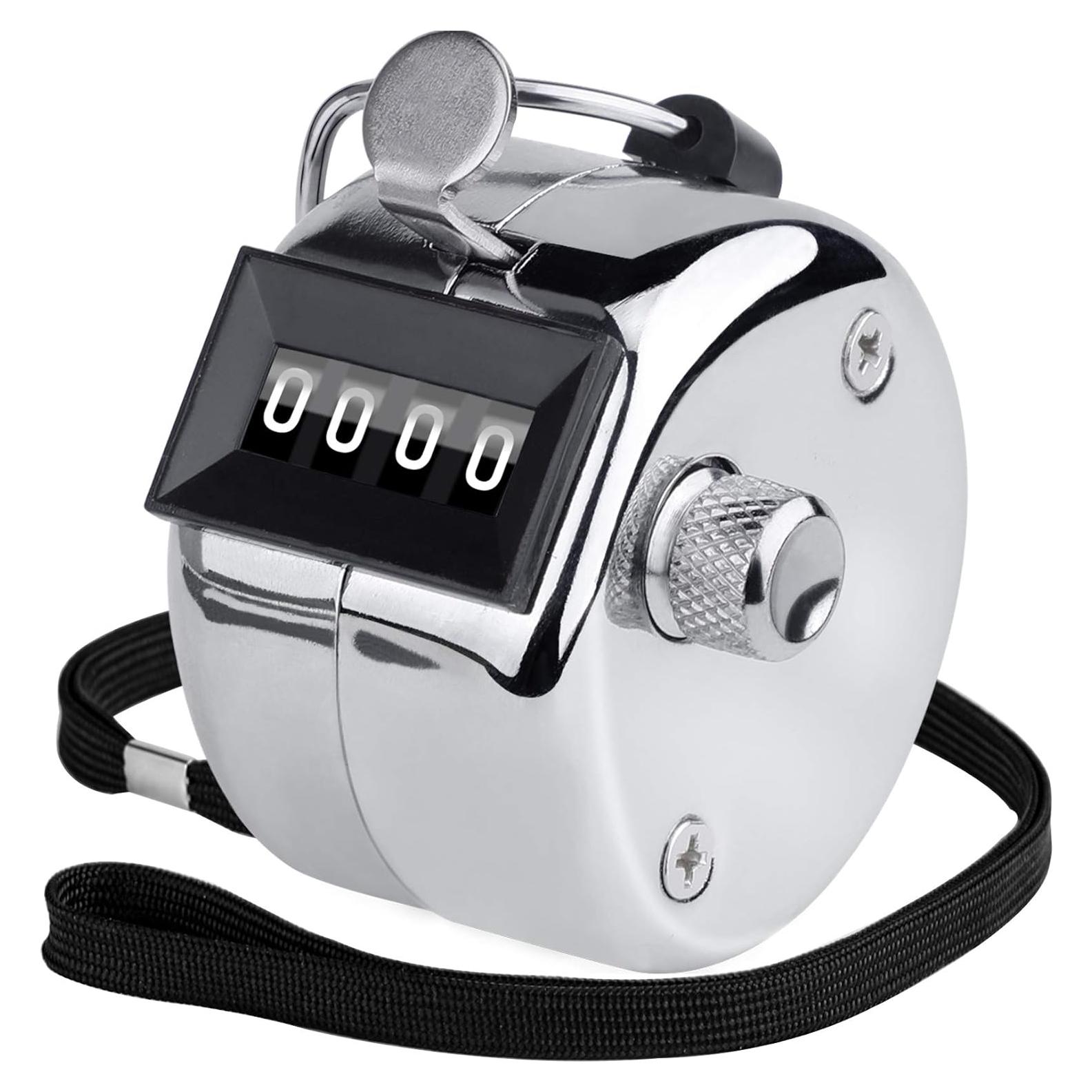 Contador de Mano KTRIO Metálico 4 Dígitos Plata