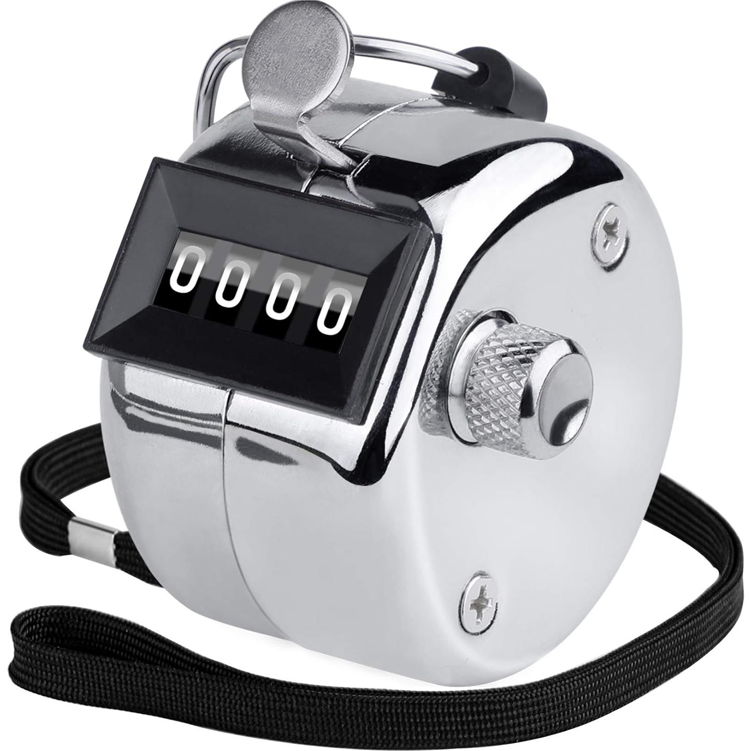 Contador de Mano KTRIO Metálico 4 Dígitos Plata