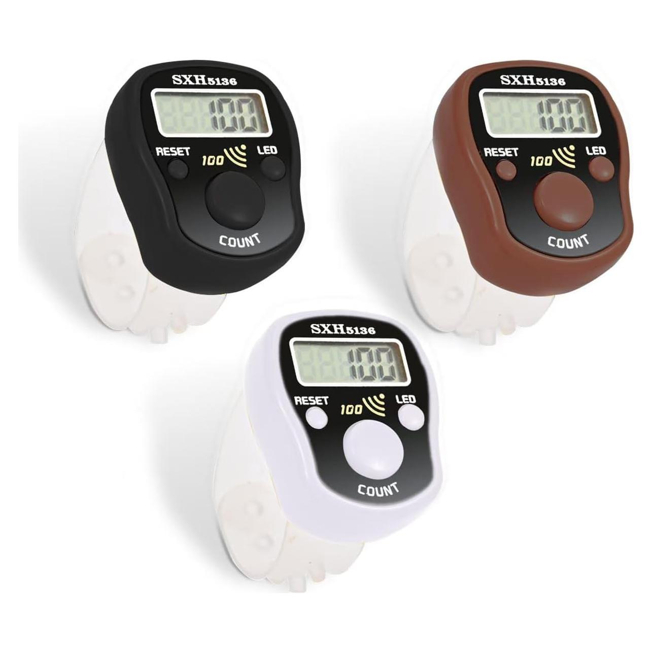 Contador de Dedo Digital TESEAS 5 Piezas LED 99999