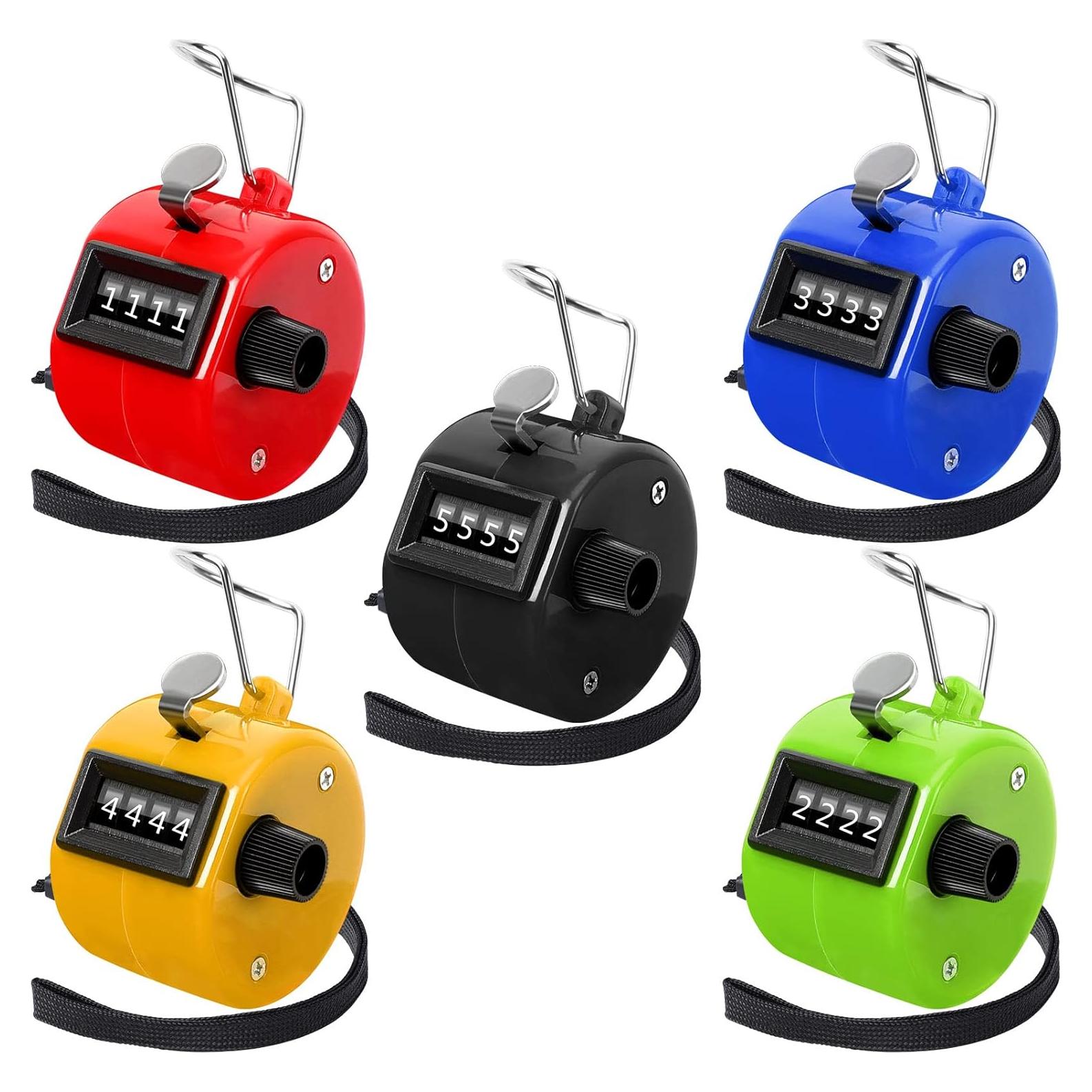 Contador Mecánico de Mano PETKNOWS 5 Piezas 4 Dígitos