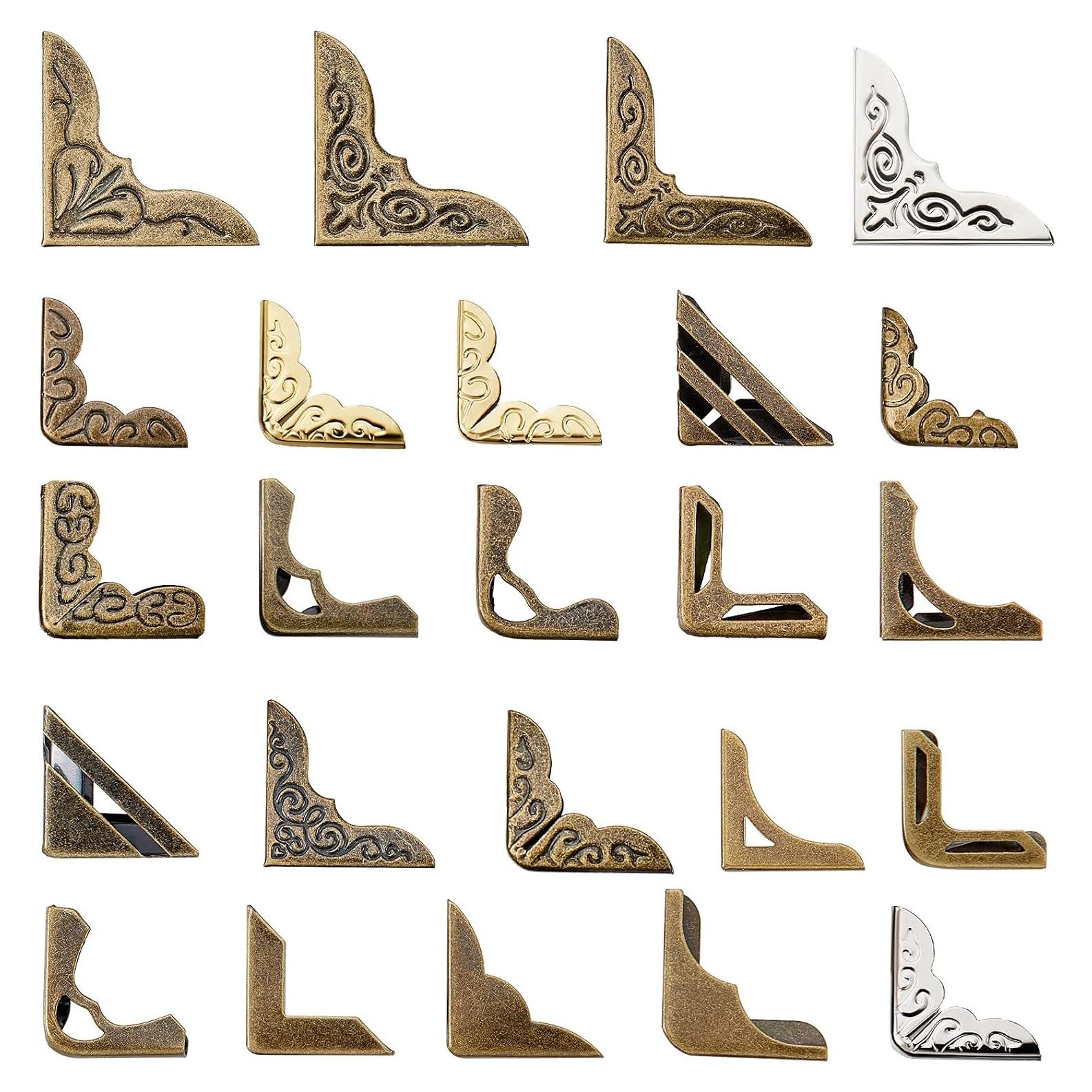 Esquinas de Libro de Metal Outus - 96 Piezas Protectoras Vintage