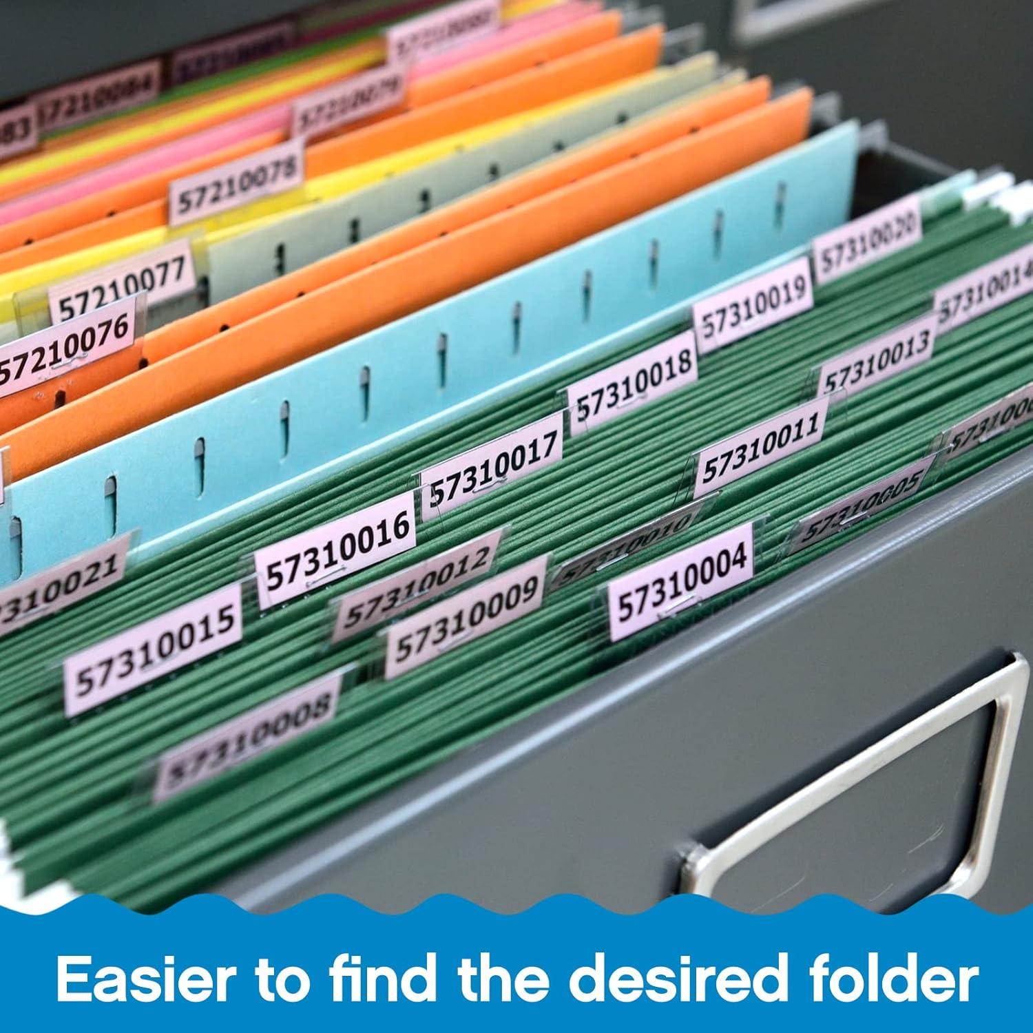 Pestañas autoadhesivas Gersoniel 5 cm para carpetas - 50 piezas