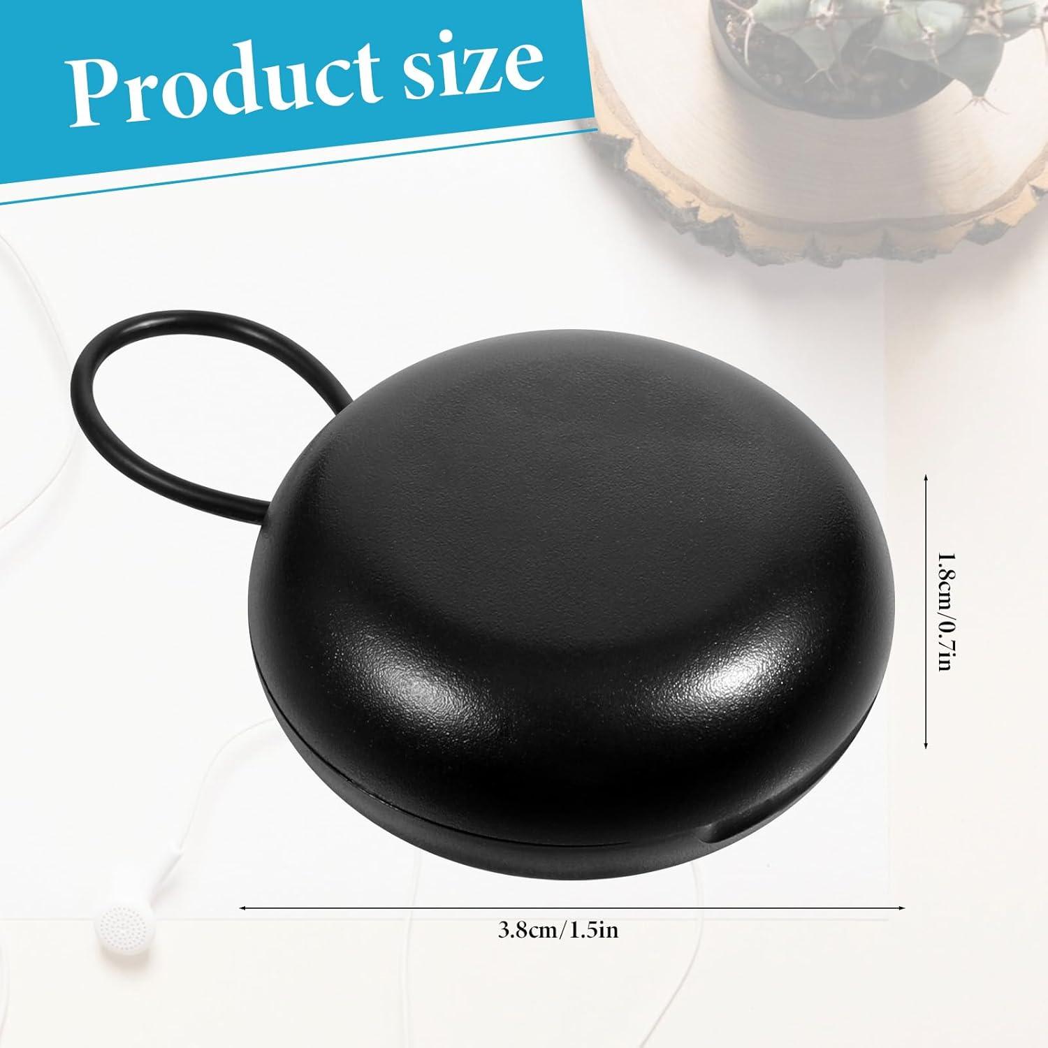 Estuche portátil para tapones de oídos YQQYG negro 3.8 cm