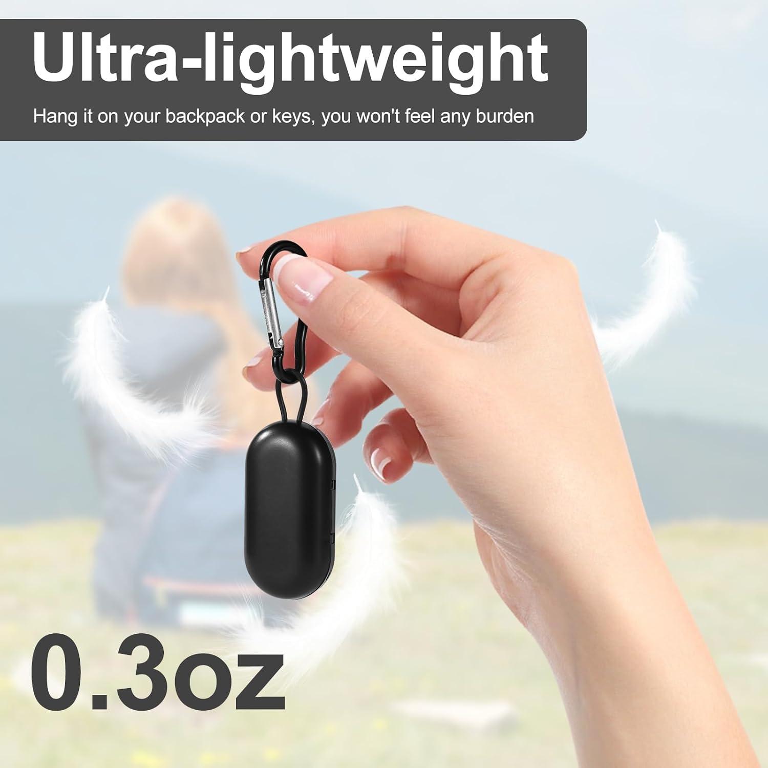 Estuche para Tapones de Oídos XIHIRCD con Mosquetón - Negro