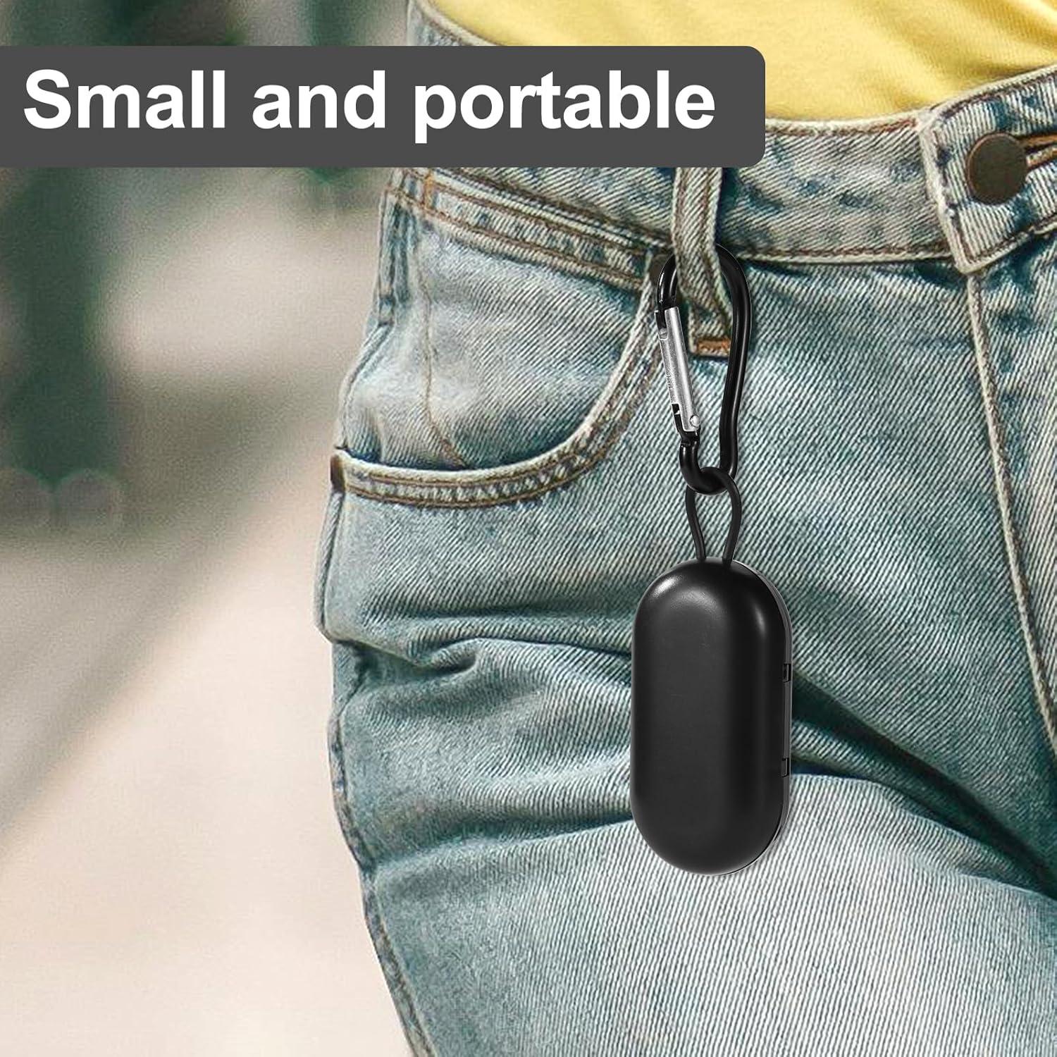 Estuche para Tapones de Oídos XIHIRCD con Mosquetón - Negro