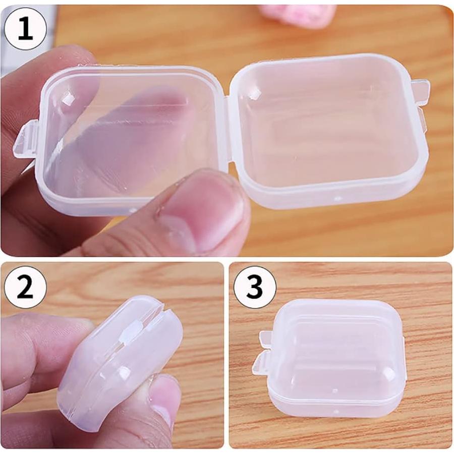 10 Cajas Plásticas Transparentes ccHuDE para Joyas 3.5x3.5cm