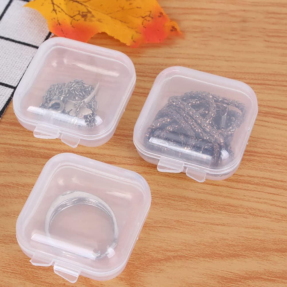 10 Cajas Plásticas Transparentes ccHuDE para Joyas 3.5x3.5cm