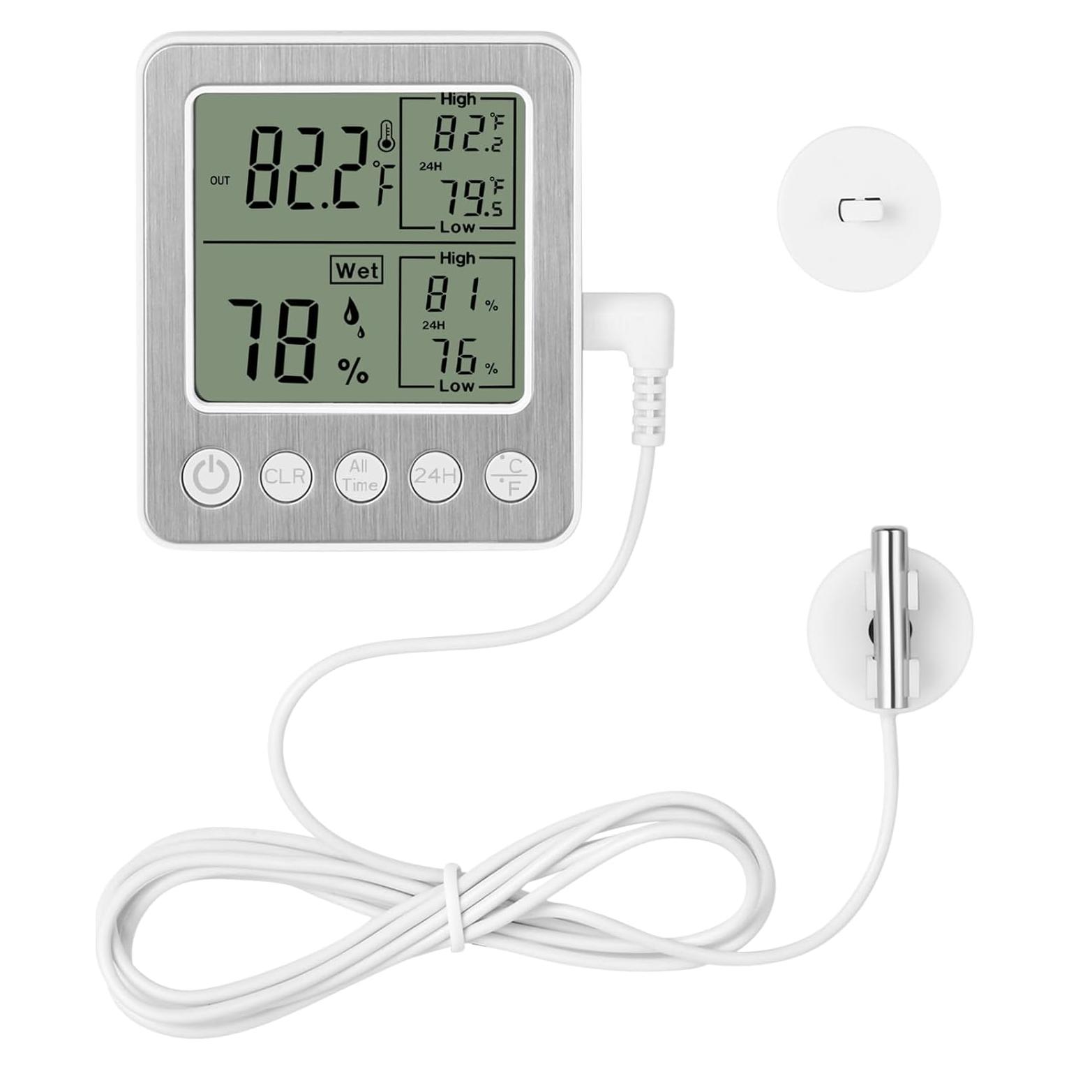 Termómetro Digital Higrómetro Vlejeari ZZ20 para Refrigerador y Reptiles