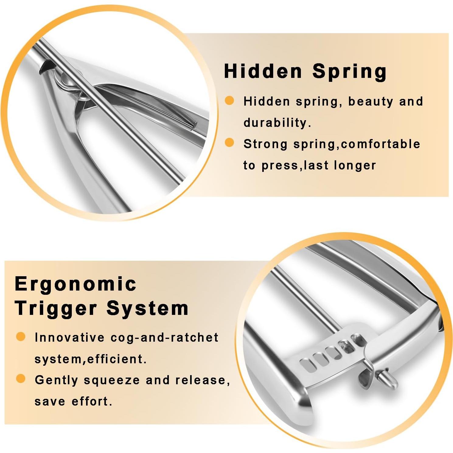Juego de cucharas para galletas Waatone - 3 tamaños acero inoxidable