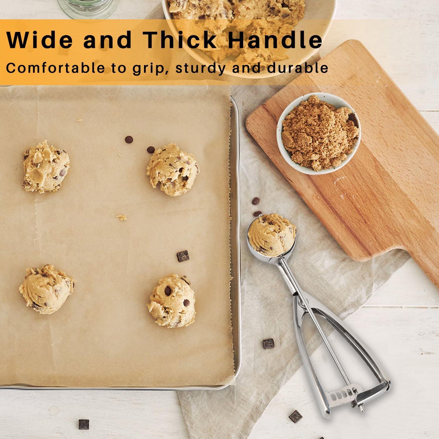 Juego de cucharas para galletas Waatone - 3 tamaños acero inoxidable