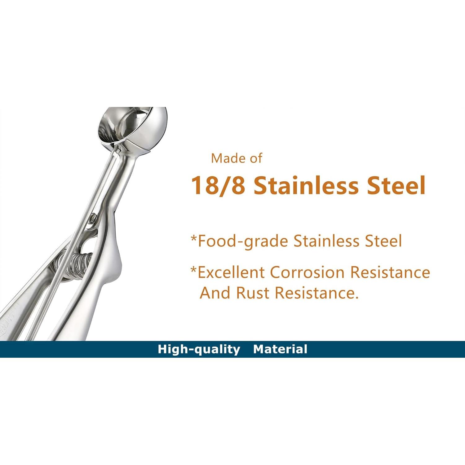 Cucharón Profesional Acero Inoxidable 18/8 #40 para Galletas