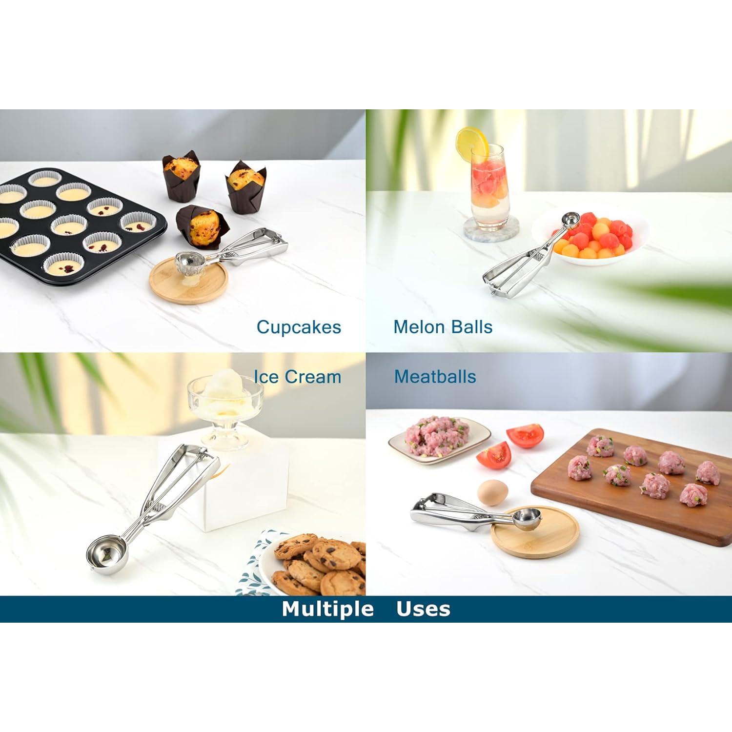 Cucharón Profesional Acero Inoxidable 18/8 #40 para Galletas