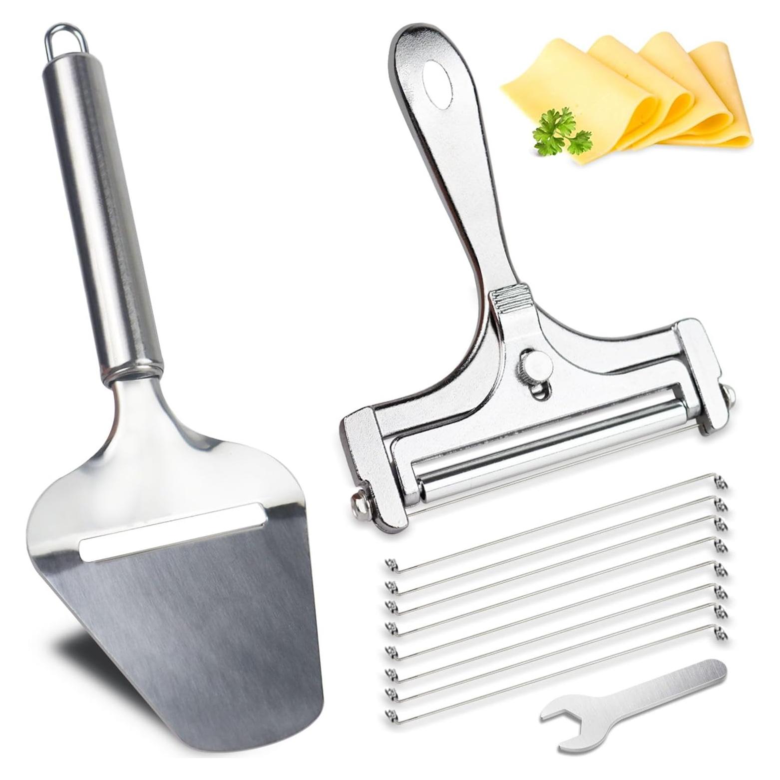 Cortadores de Queso de Alambre AIDOIT - 2 Piezas con Grosor Ajustable