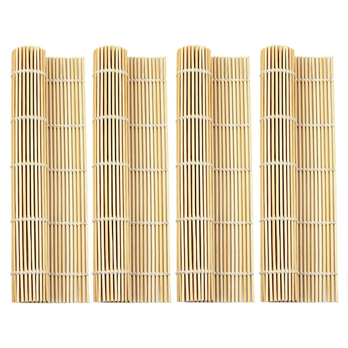 Estera de Bambú Natural LEEPHONE para Sushi - 4 Unidades 24.13 cm