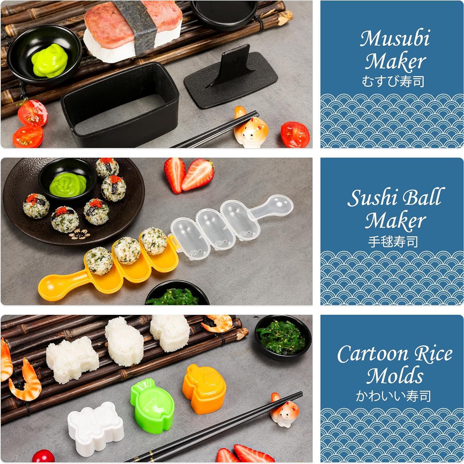 Kit de Hacer Sushi FUNGYAND 32 en 1 - Bazooka, Moldes y Más