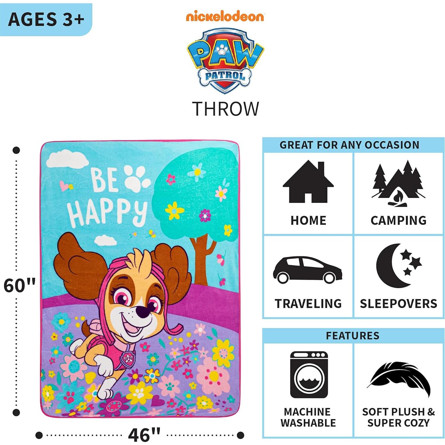 Manta Suave Franco Kids Paw Patrol Skye 116.8x152.4 cm